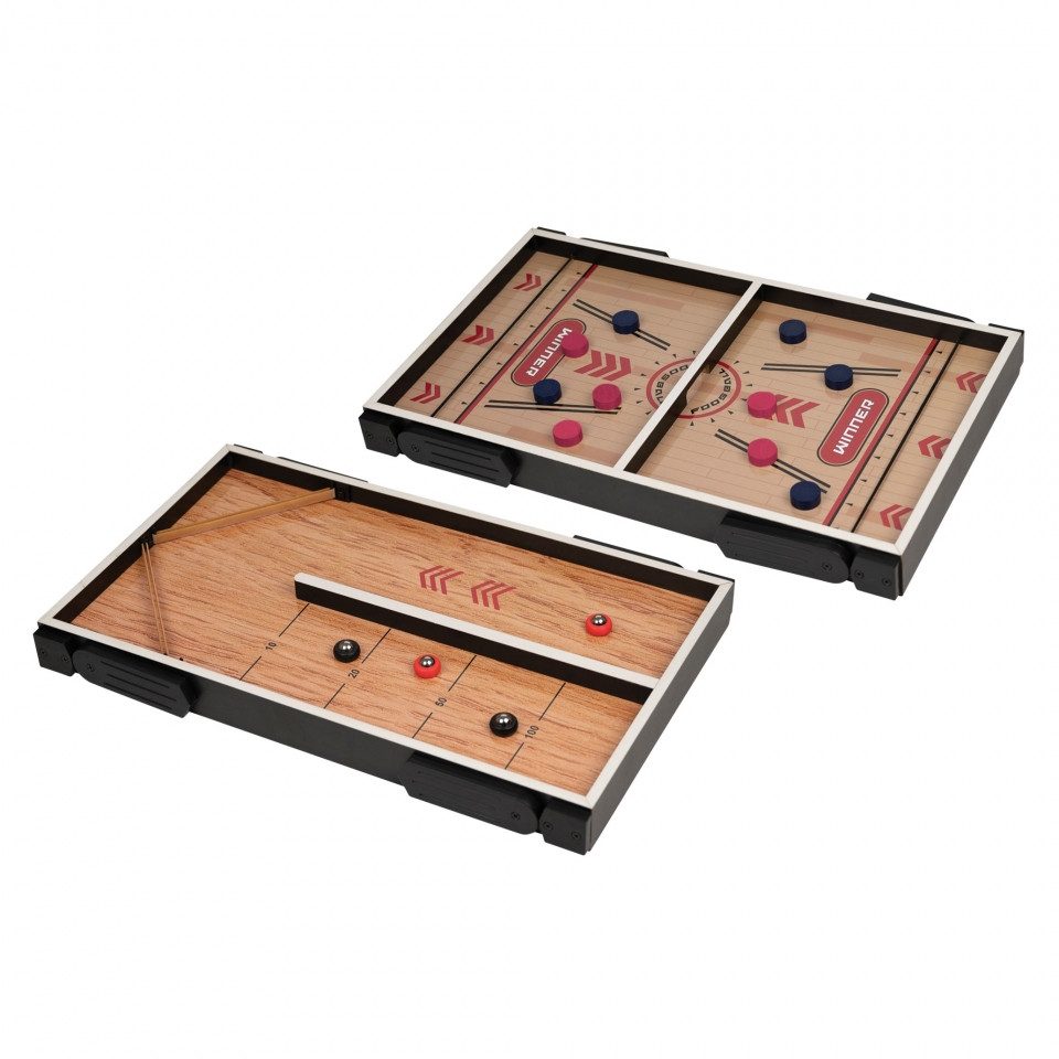 Philos Spiel, Shuffle Game und Speed Hockey - Tischspiel - mit Standfüßen