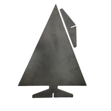 Creativ Metall Künstlicher Weihnachtsbaum, Stahl 4mm Innen und Außen 30x40x17,5cm Industrielook