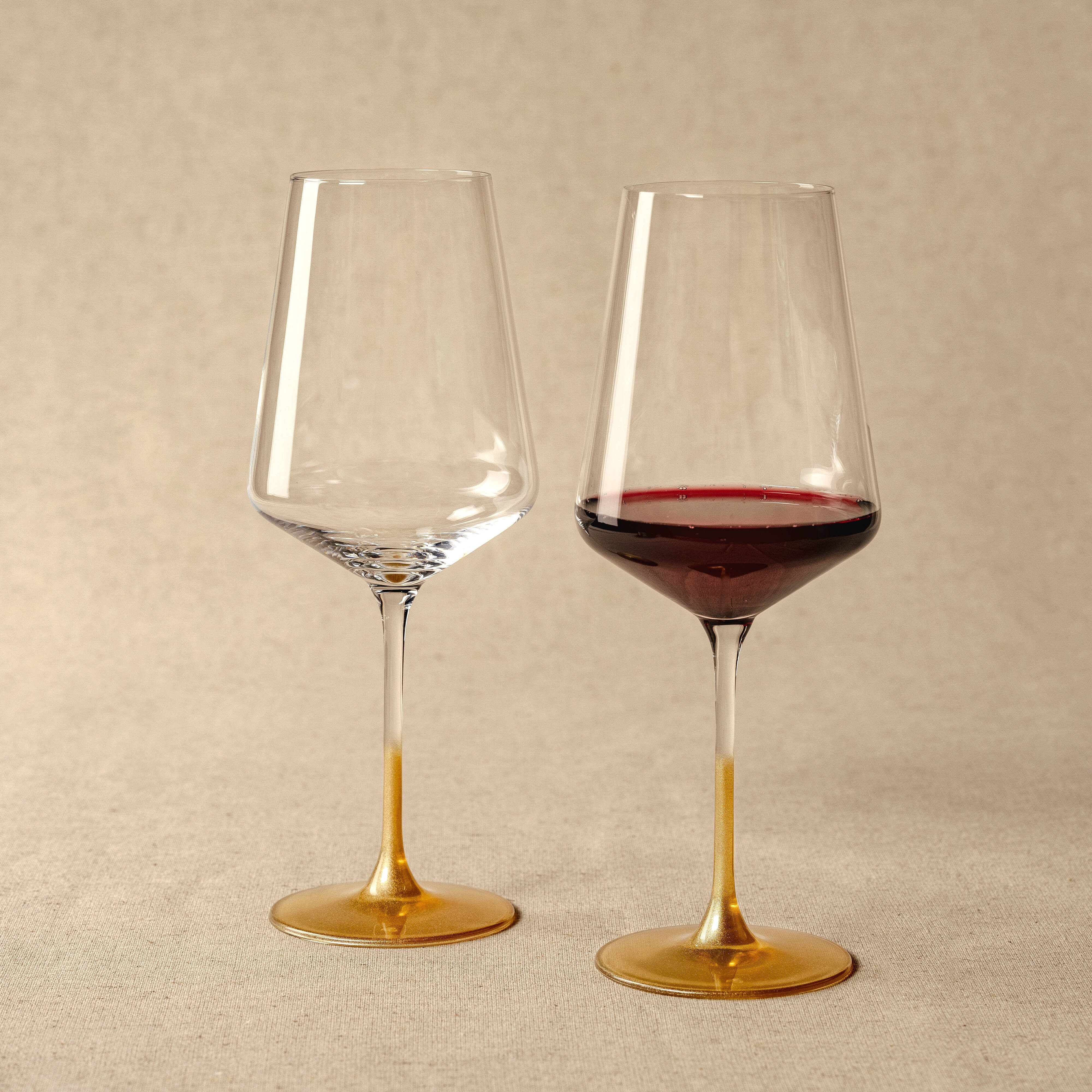 LEONARDO Weinglas PUCCINI, goldfarben, 2-tlg., Kristallglas, 2er Set, 560ml