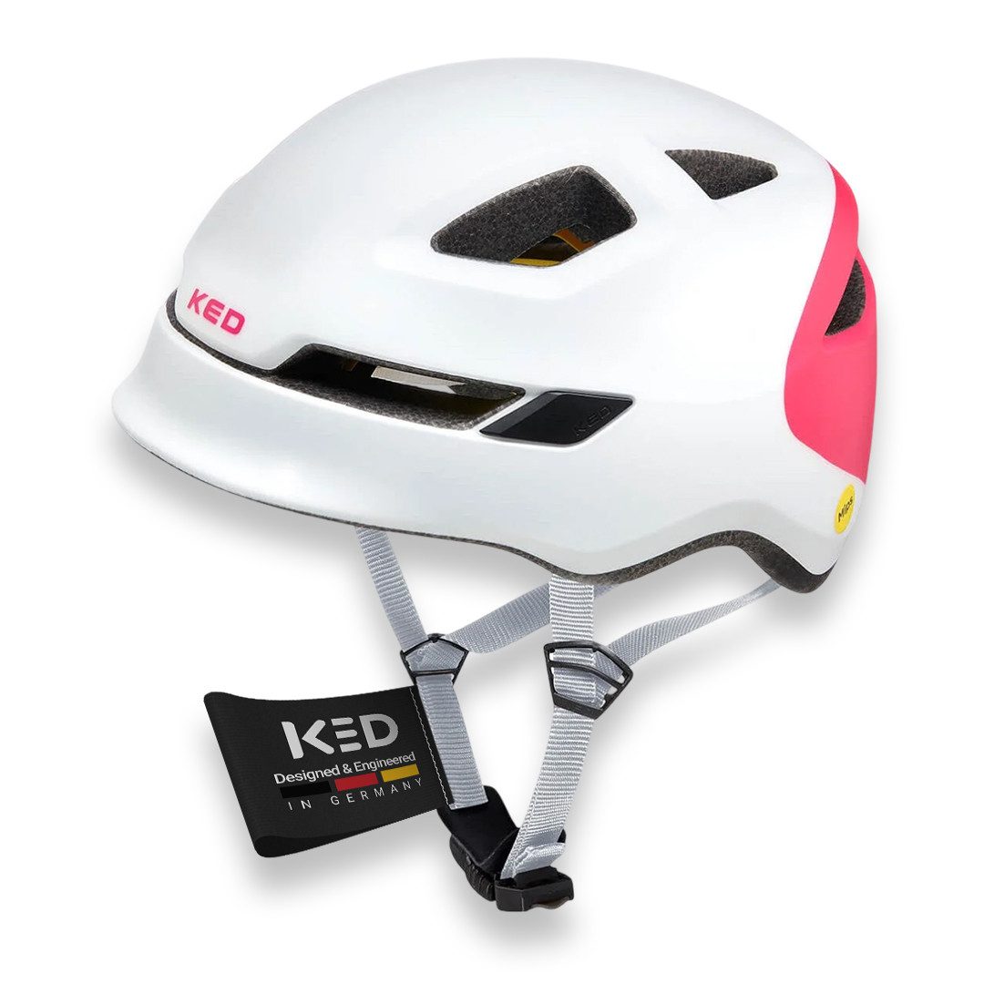 KED Kinderfahrradhelm POP Kinderhelm, Leicht Mit 8 Belüftungsöffnungen, MIPS Schutz, LED-Rücklicht