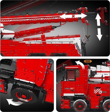 Mould King Konstruktionsspielsteine Mould King 19008S Tow Truck Flagship Edition 10.966 Teile - RC-Control, (10966 St)