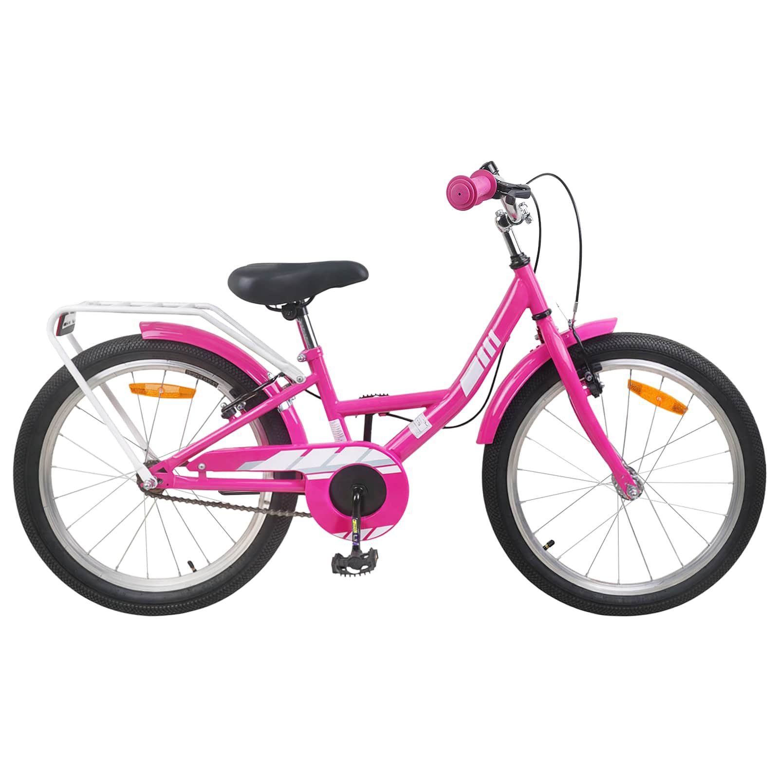 vidaXL Kinderfahrrad 123 x 51 x 78 cm Kinderfahrrad 18 Zoll für 5-7 Jahre alt Rosa