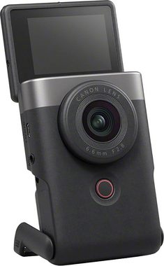 Canon PowerShot V10 Silber Vlogging-Kit Camcorder (4K Ultra HD, Bluetooth, WLAN (Wi-Fi)