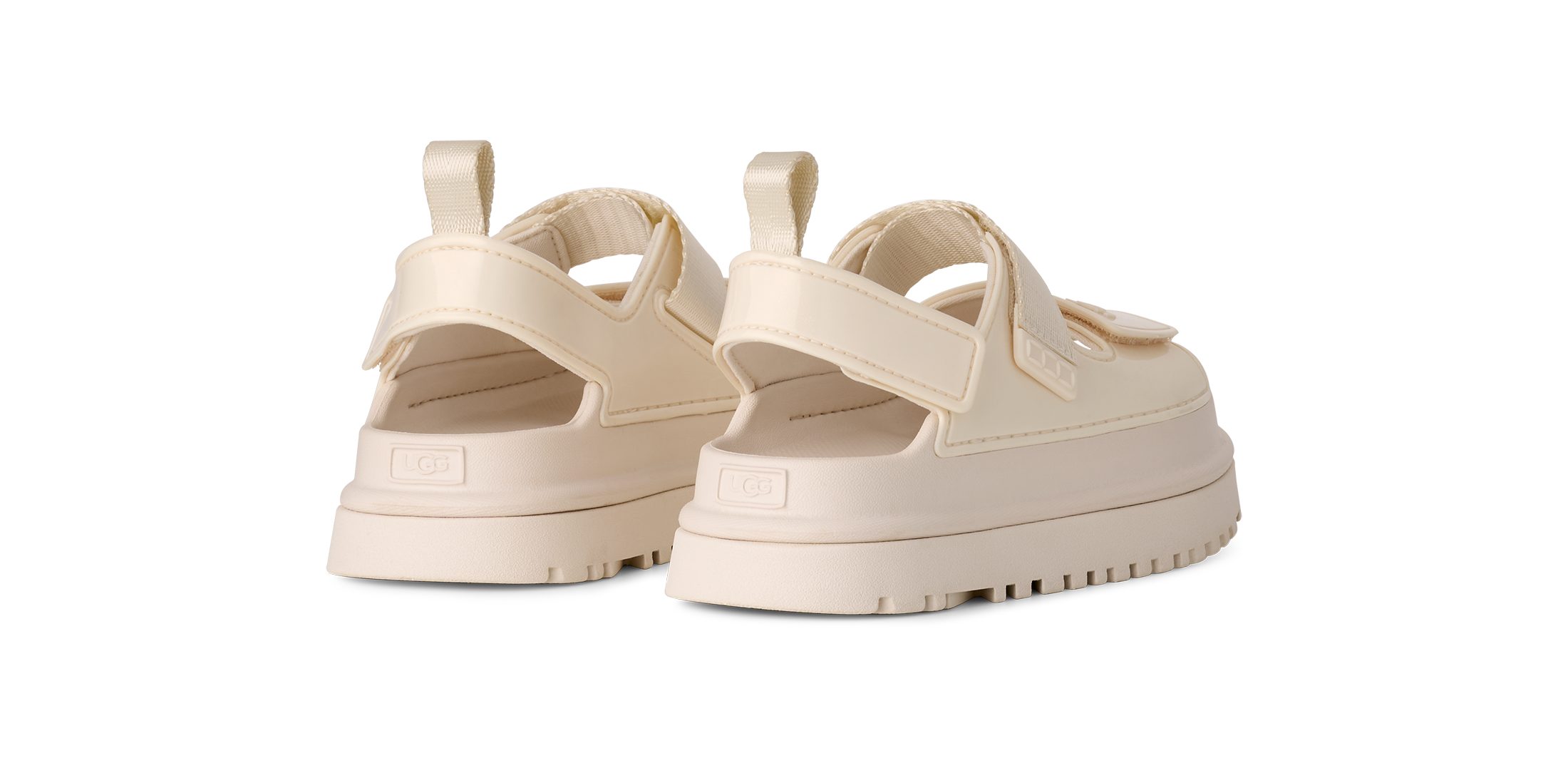 UGG GOLDENGLOW GLOSSY SPARKLES Sandale Klettschuh, Sommerschuh mit trendy Plateausohle