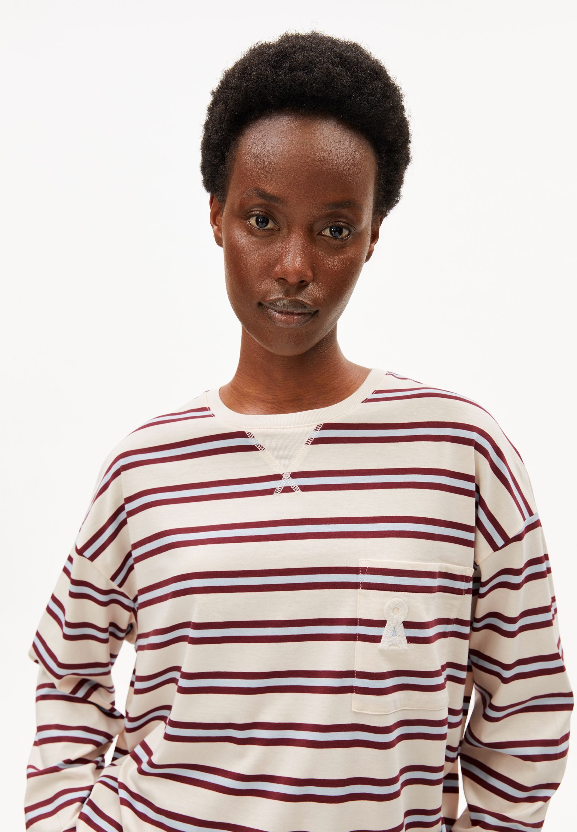 Armedangels Longsleeve ICONIC Å FIETAA STRIPE Oversized Fit
