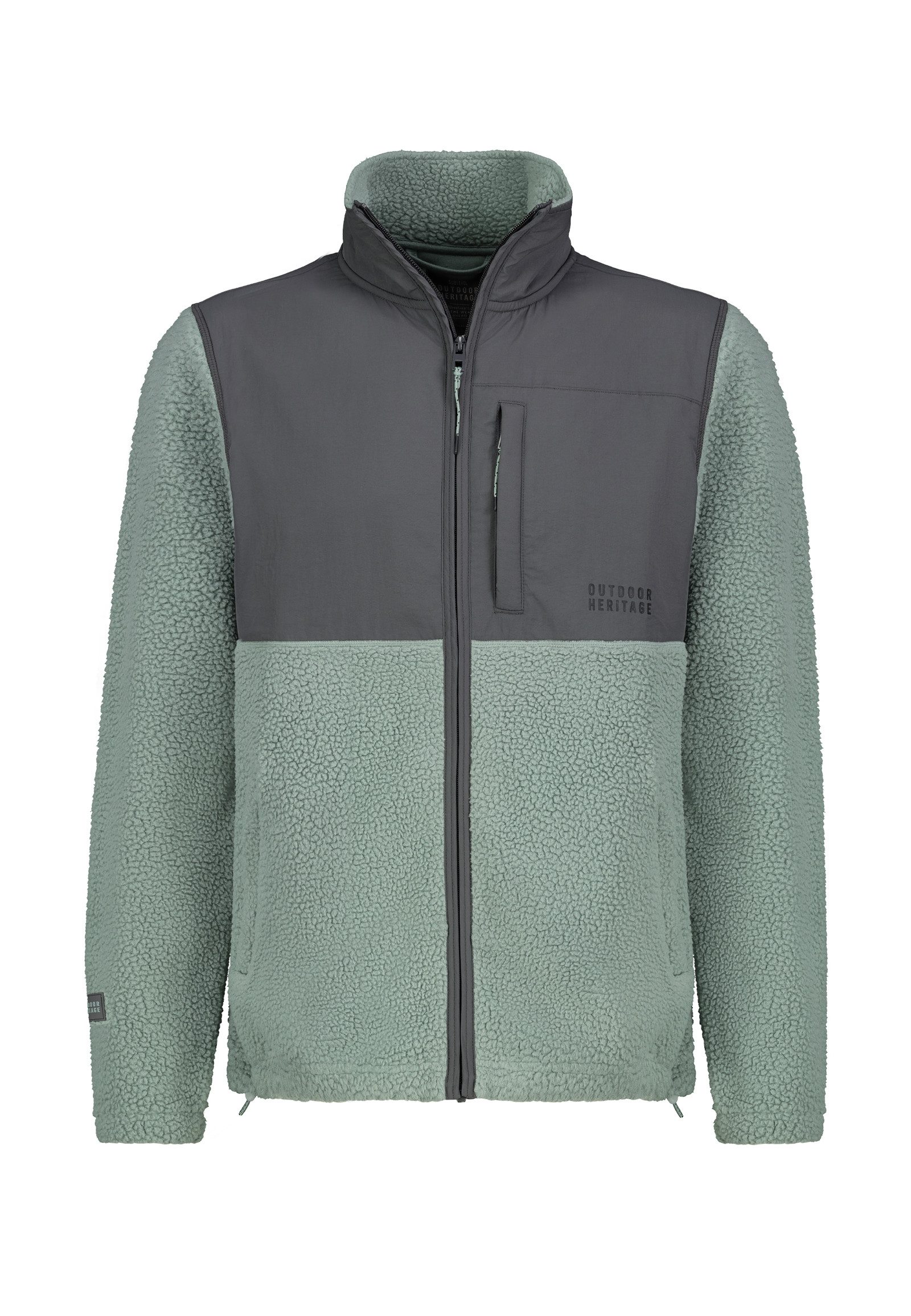 SUBLEVEL Fleecejacke Herren Teddyfleecejacke mit Brusttasche und Stehkr Fle günstig online kaufen