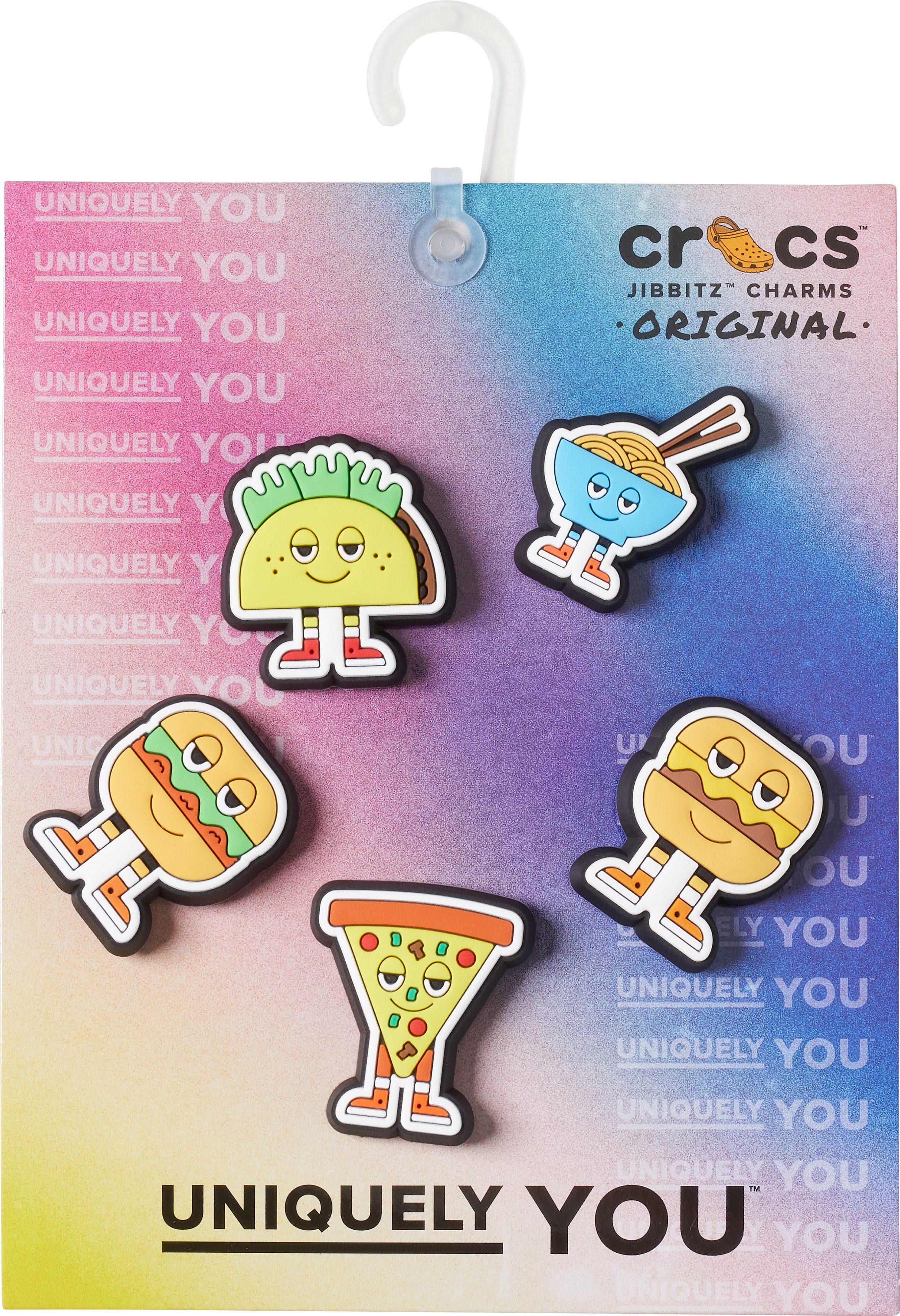 Crocs Schuhanstecker Jibbitz™ Chill Foods (Set, 5-tlg., Kein Spielzeug. Nicht für Kinder unter 3 Jahren geeignet), mit farbenfrohen Motiven