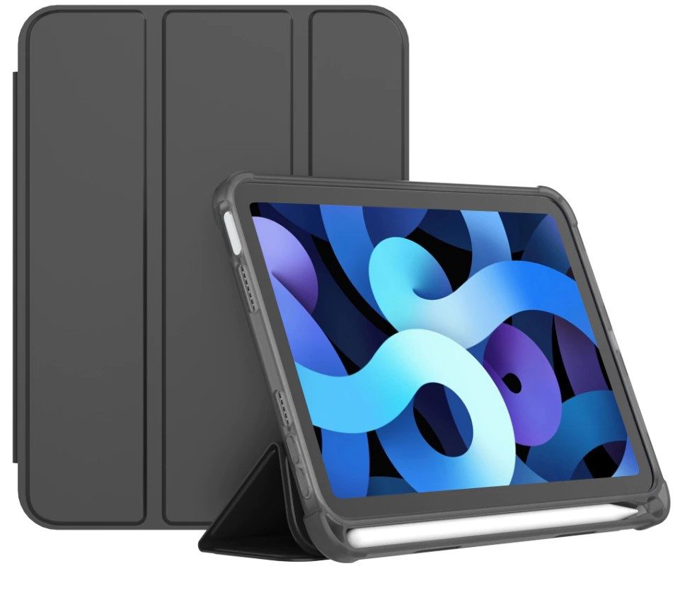 FroShop Tablet-Hülle Schutzhülle für Apple iPad Pro 13" 2024 Smart Cover Etui Tasche, Wake Up / Sleep Funktion - SCHWARZ inkl. STIFTHALTER