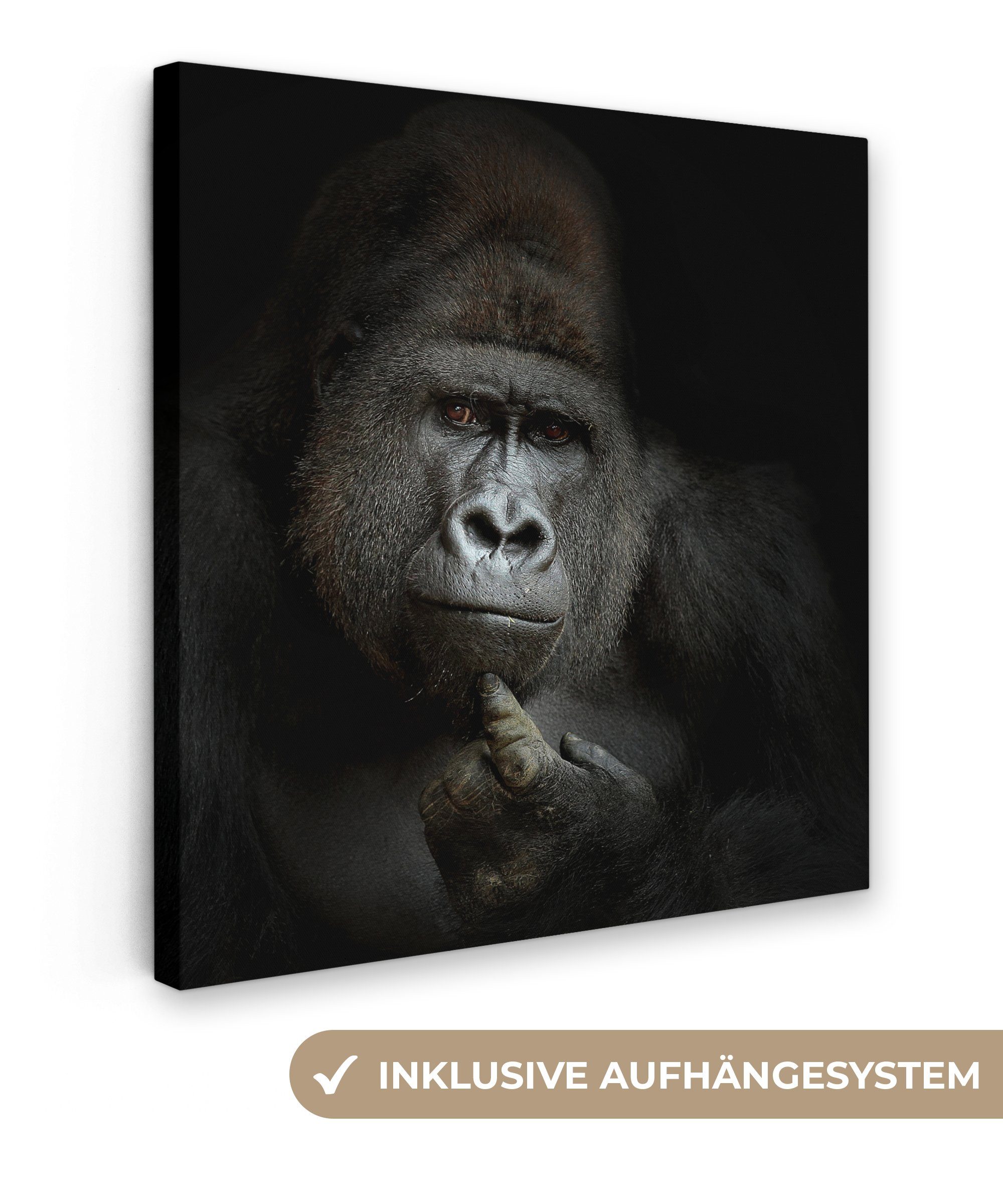 OneMillionCanvasses® Leinwandbild Gorilla - Affe - günstig online kaufen