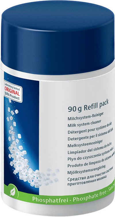 JURA 24157 Mini-Tabs, Nachfüllflasche Milchsystem-Reiniger (Nachfüllflasche für Dosiersystem f. 30 Reinigungen für Jura Kaffeevollautomaten)