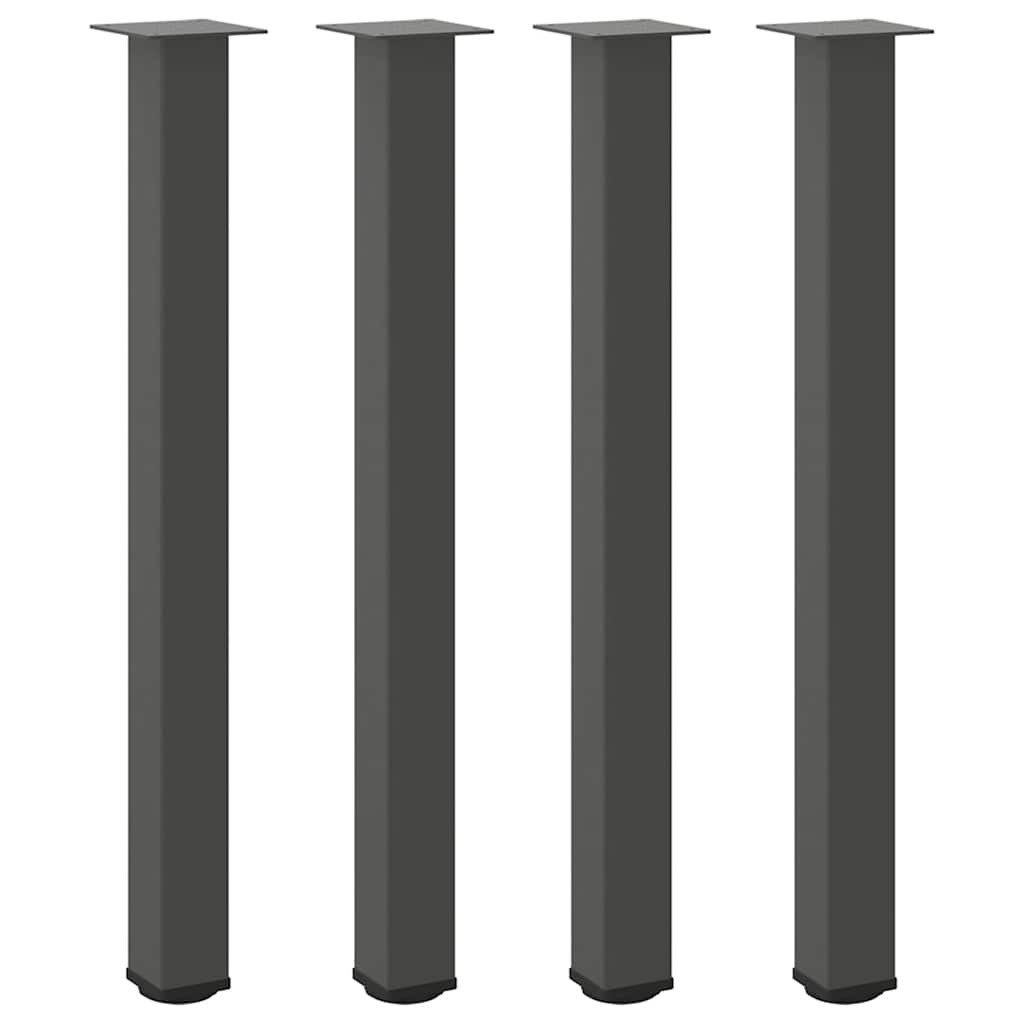 vidaXL Tischbein Bartischbeine 4 Stk. Anthrazit 100-102 cm Stahl
