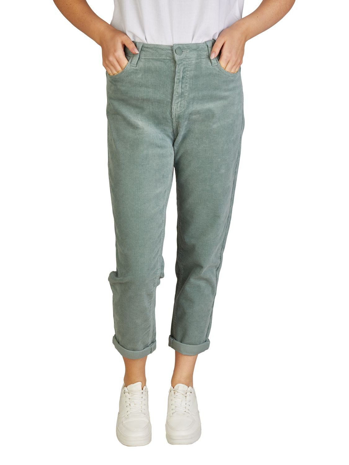 Cordhose Damen Hose DFYLisa Mom Fit