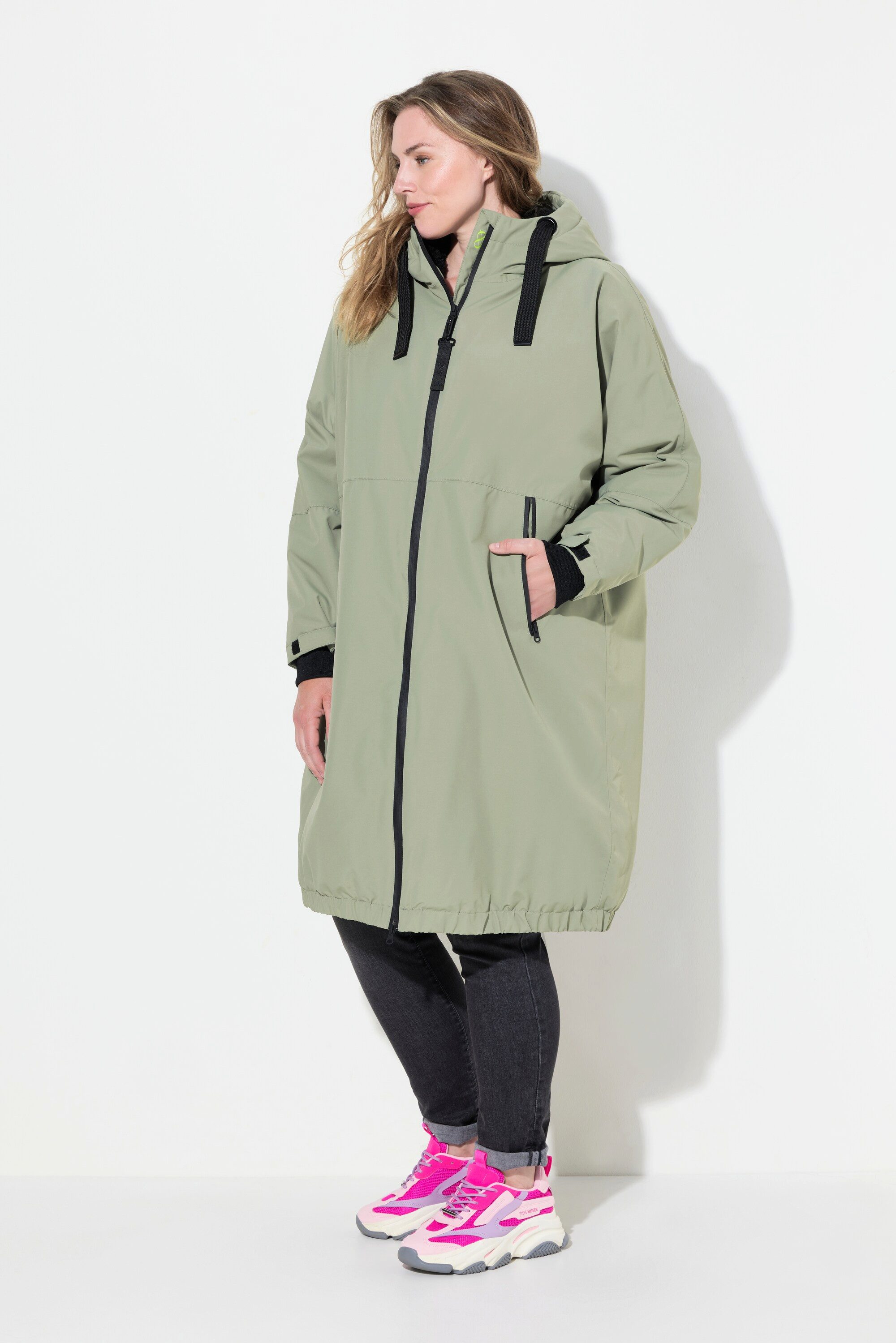 Laurasøn Wintermantel Funktionsjacke oversized Teddyfutter Kapuze