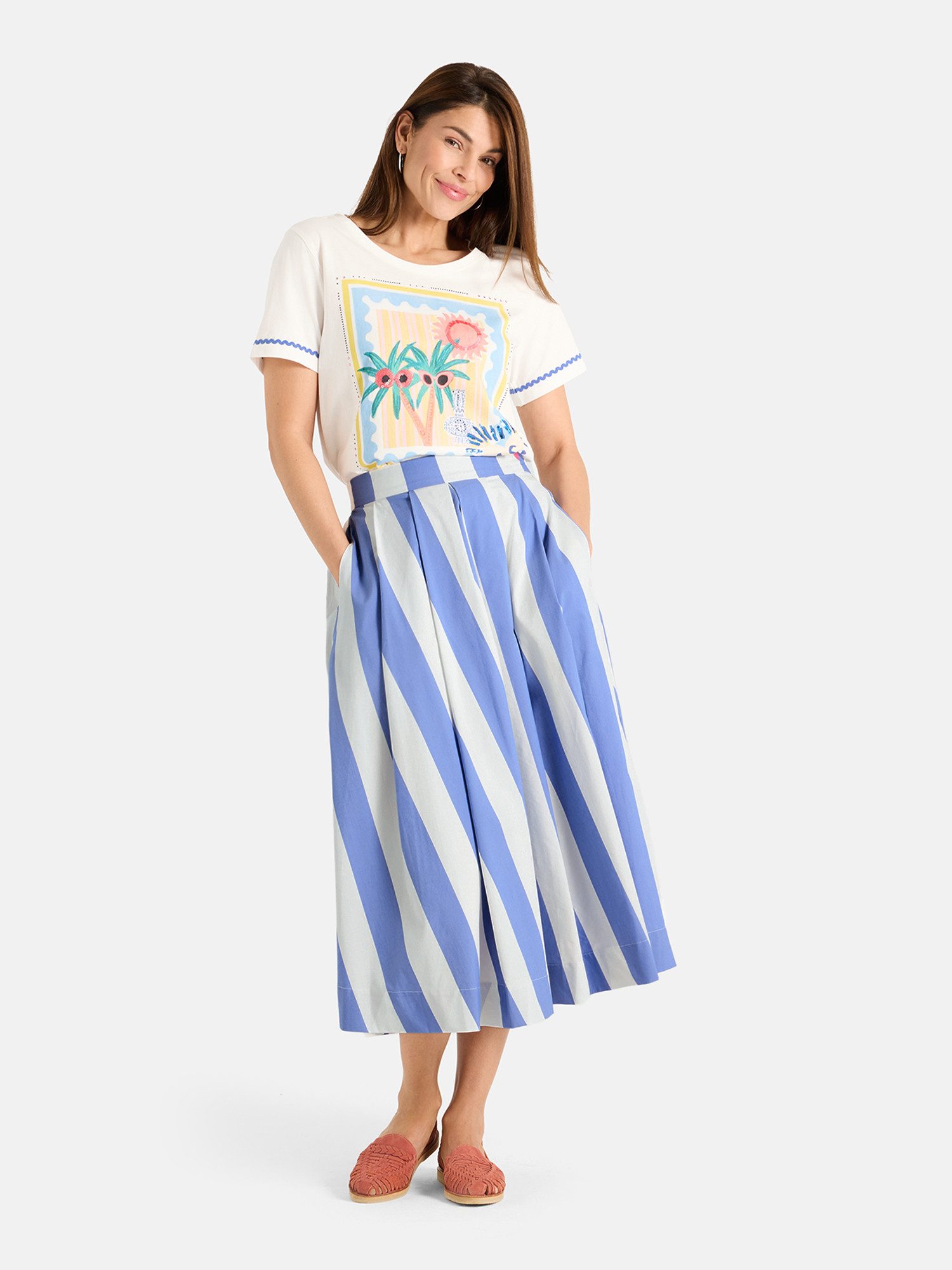 Lieblingsstück Sommerrock RaniaL 77% Baumwolle, 20% Polyester, 3% Elasthane, Futter: 100% Baumwolle
