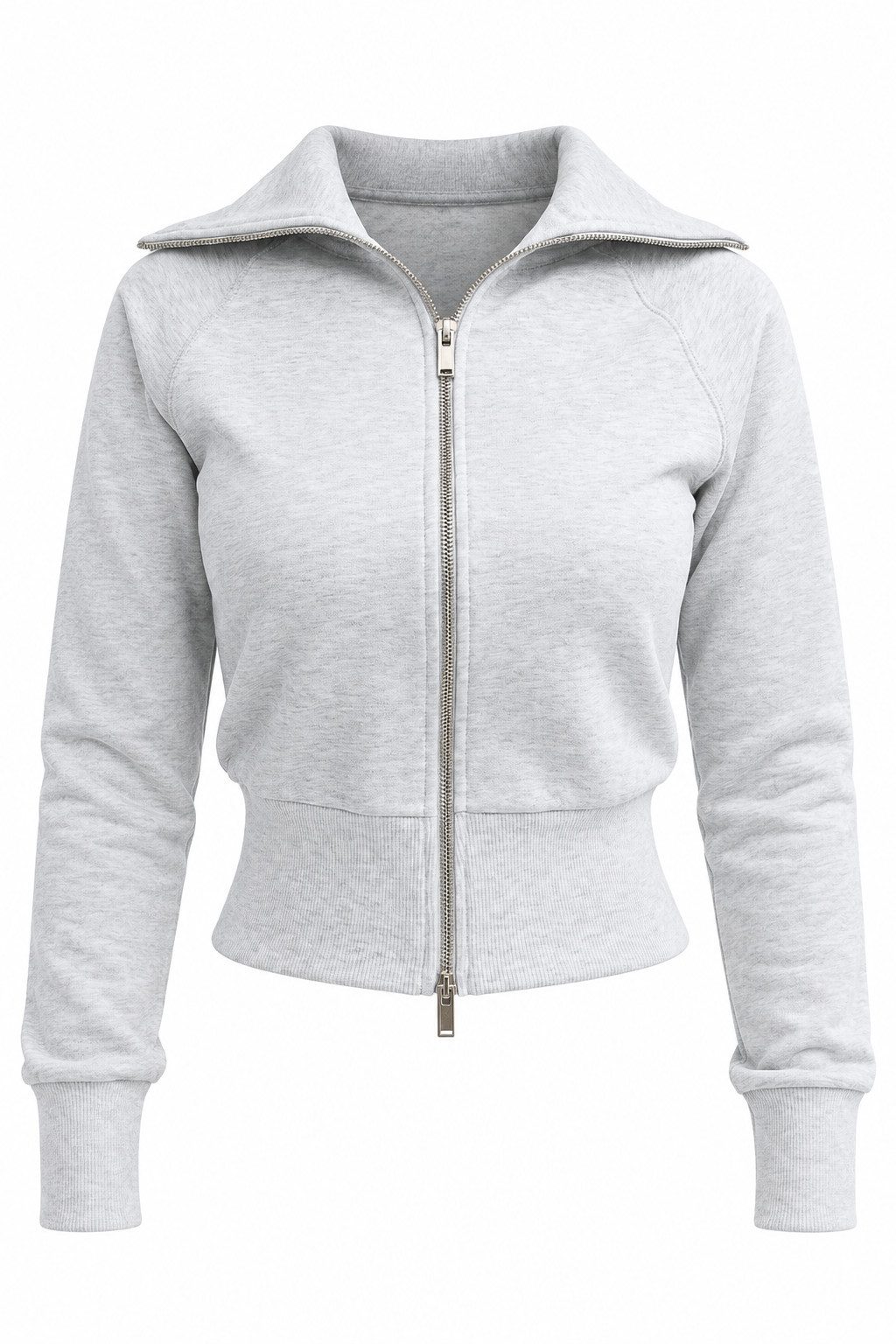 Gina Tricot Sweatjacke - Kurze Sweatjacke mit Stehkragen und Reißverschluss für Damen