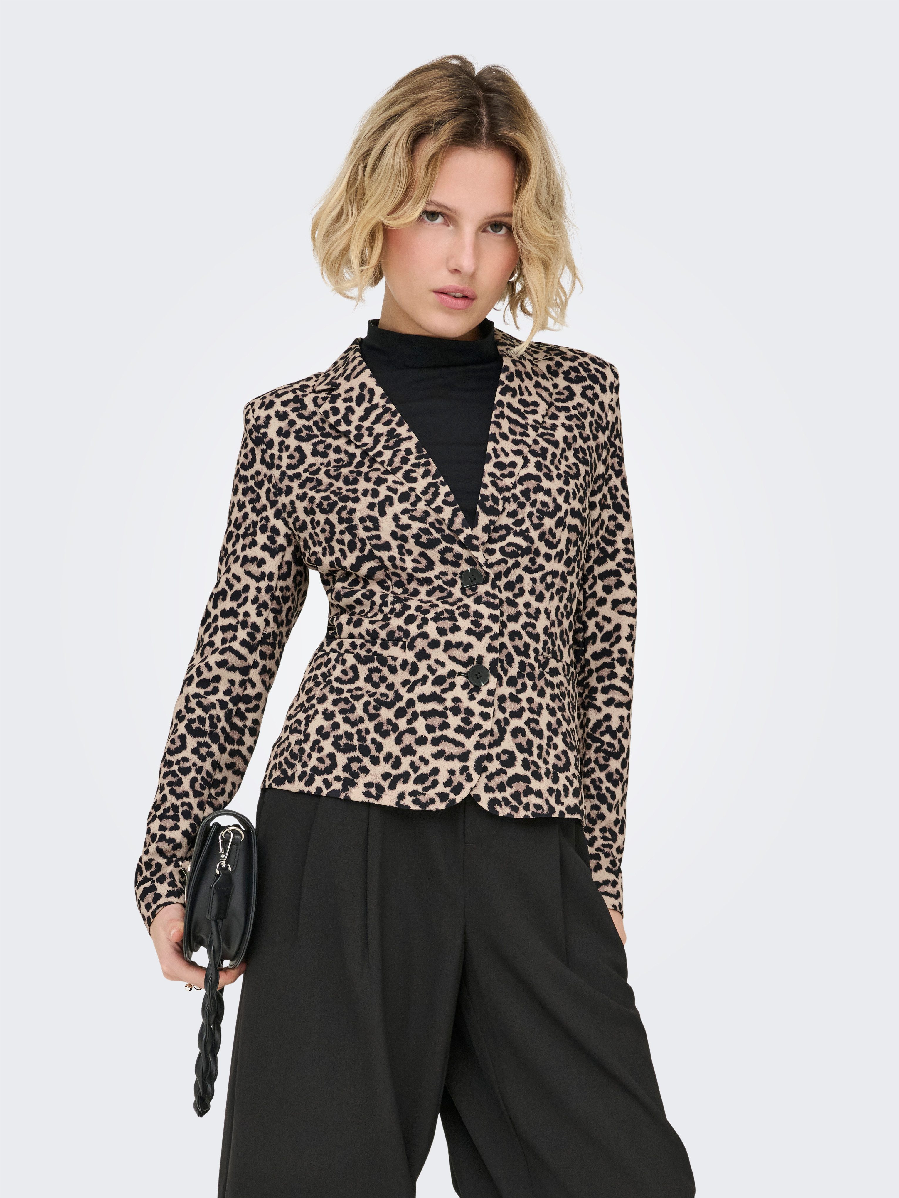 ONLY Kurzblazer ONLELISIA LIFE L/S AOP BLAZER TLR Materialmix, regular fit