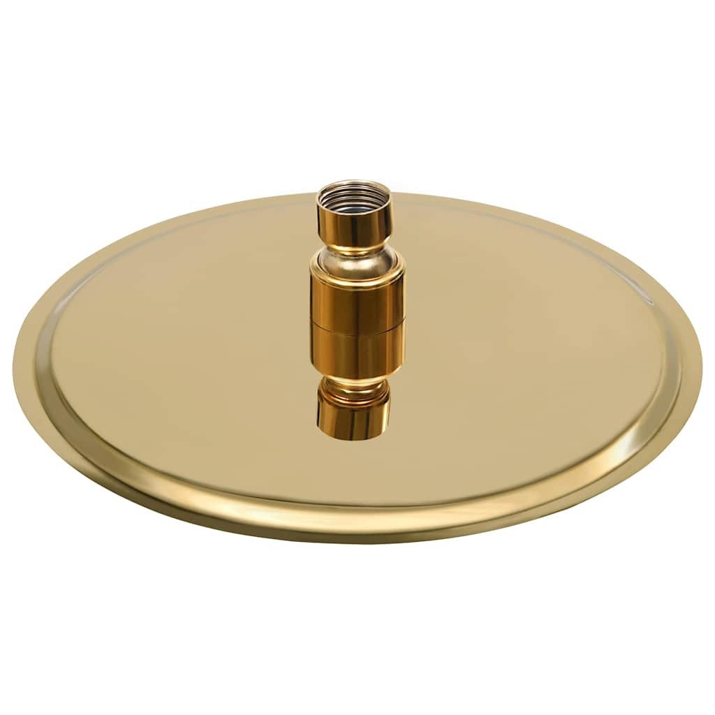 vidaXL Regenduschkopf Regenbrause Edelstahl 20 cm Rund Golden, (1-tlg) – Bild 4 von 5