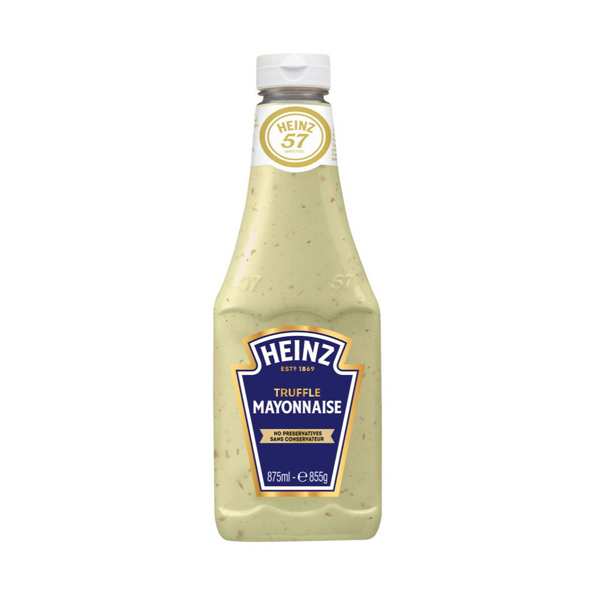 Heinz Saucen, Heinz Trüffel Mayonnaise mit Trüffelstückchen Squeezeflasche 875ml