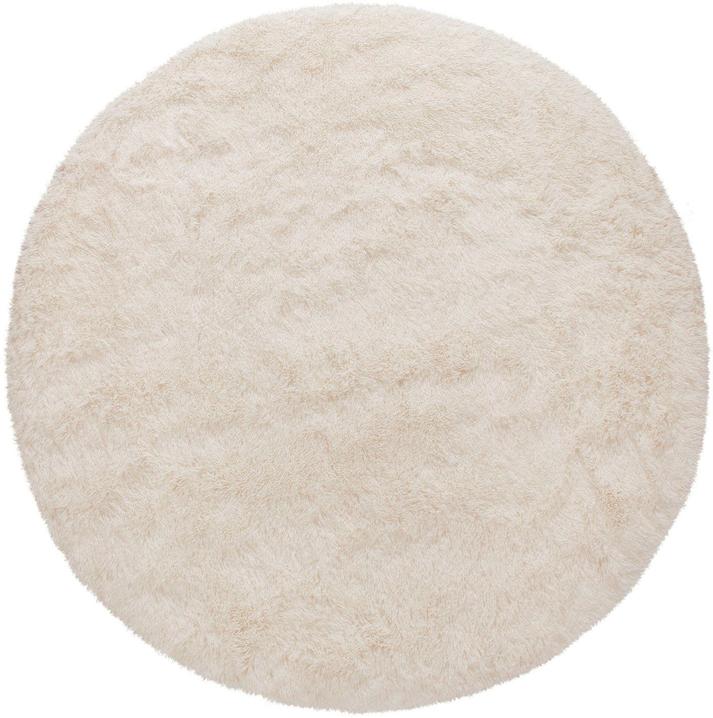 Paco Home Hochflor-Teppich "Silky 591" rund 37 mm Höhe Uni Farben, besonder günstig online kaufen