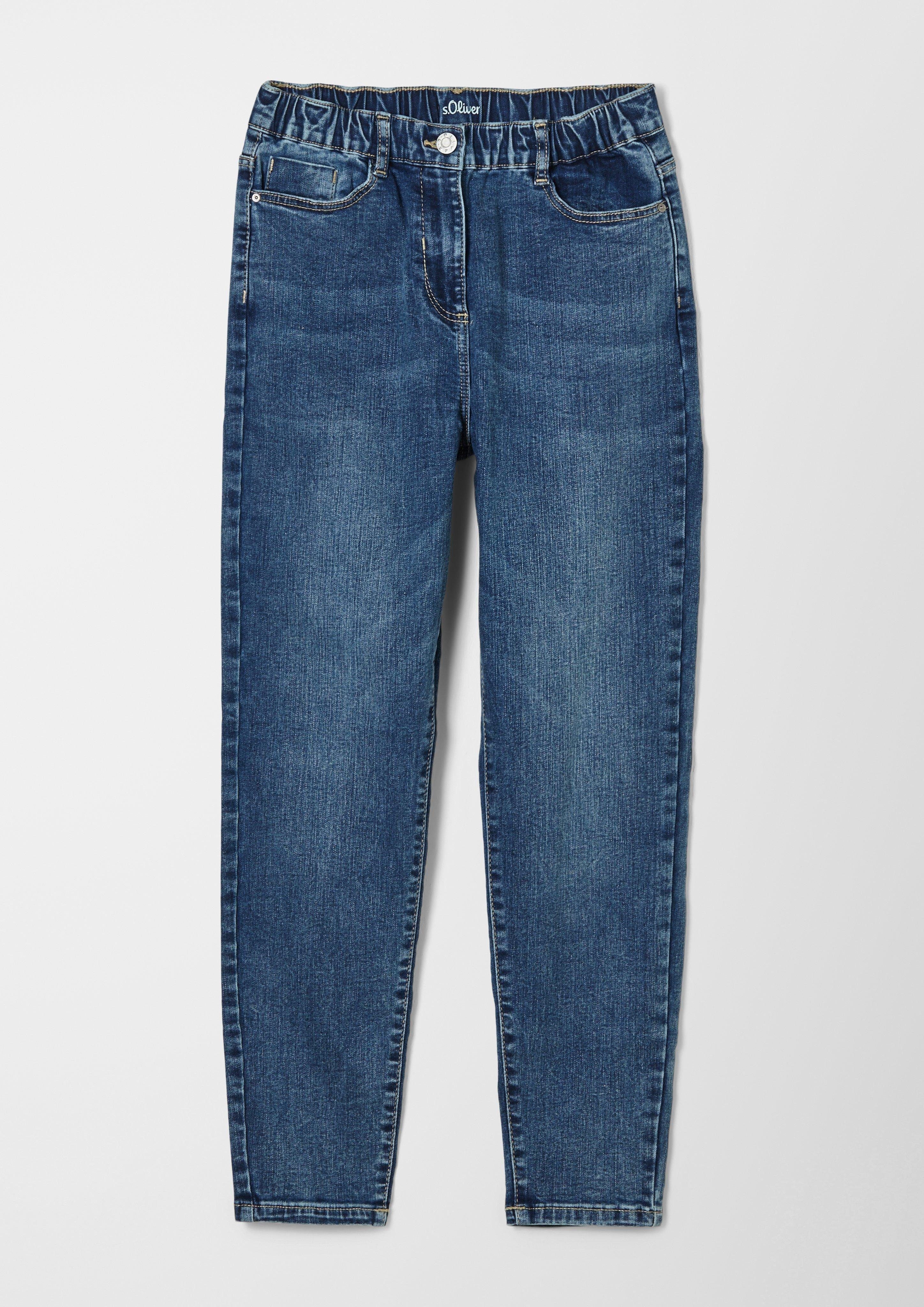 Relaxed High Mom / / Waschung Tapered Stoffhose / Rise Ankle-Jeans Fit s.Oliver Leg