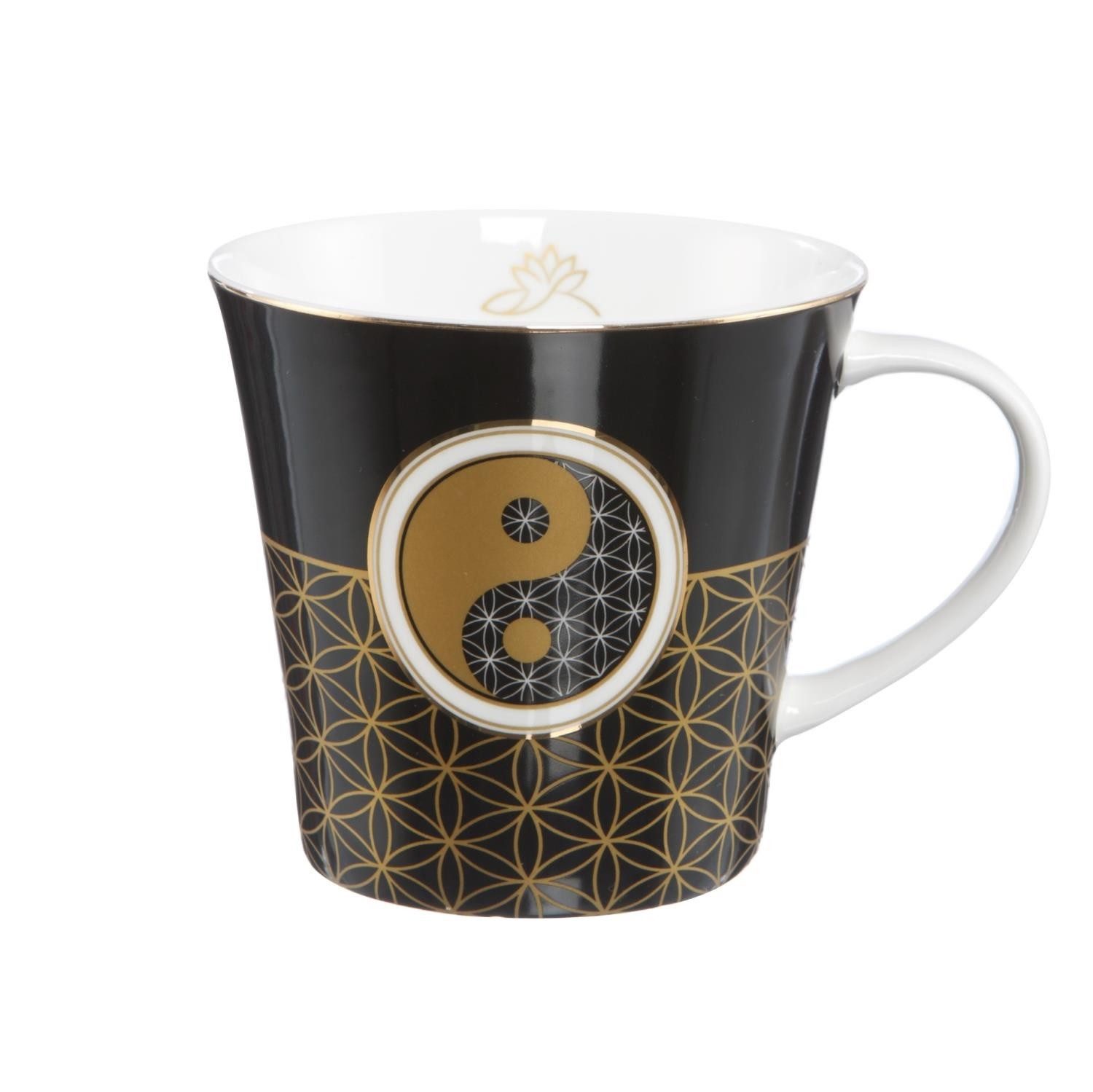Goebel Tasse Lotus, Porzellan, Farbe: Schwarz, Motiv: Yin Yang
