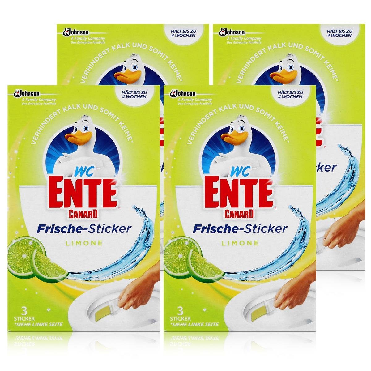 WC Ente WC Ente Frische-Sticker Limone 3x9g WC-Frische (4er Pack) WC-Reiniger