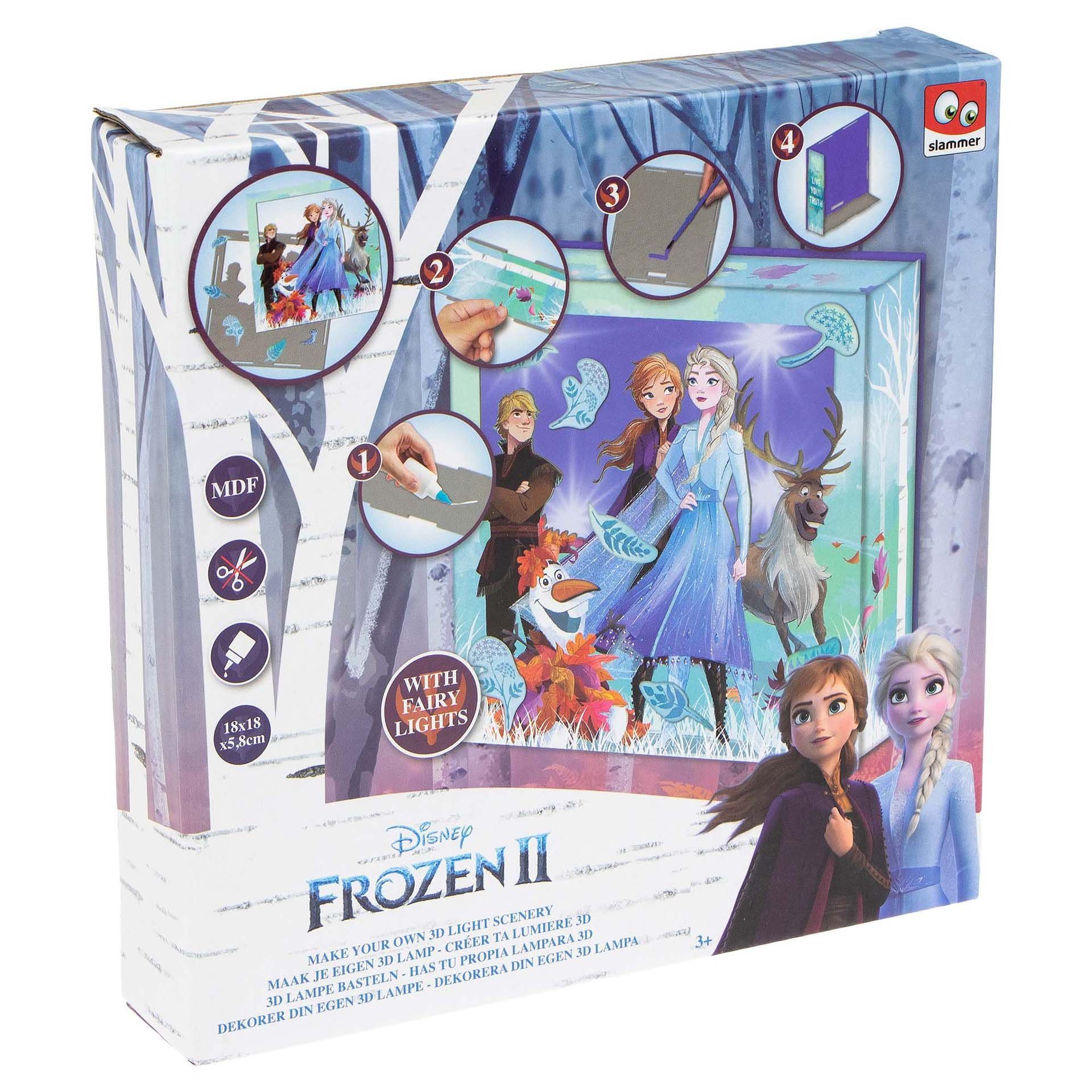 Disney LED Nachttischlampe Die Eiskönigin Frozen 2 - Basteln Sie Ihre eigene 3D-Lampe