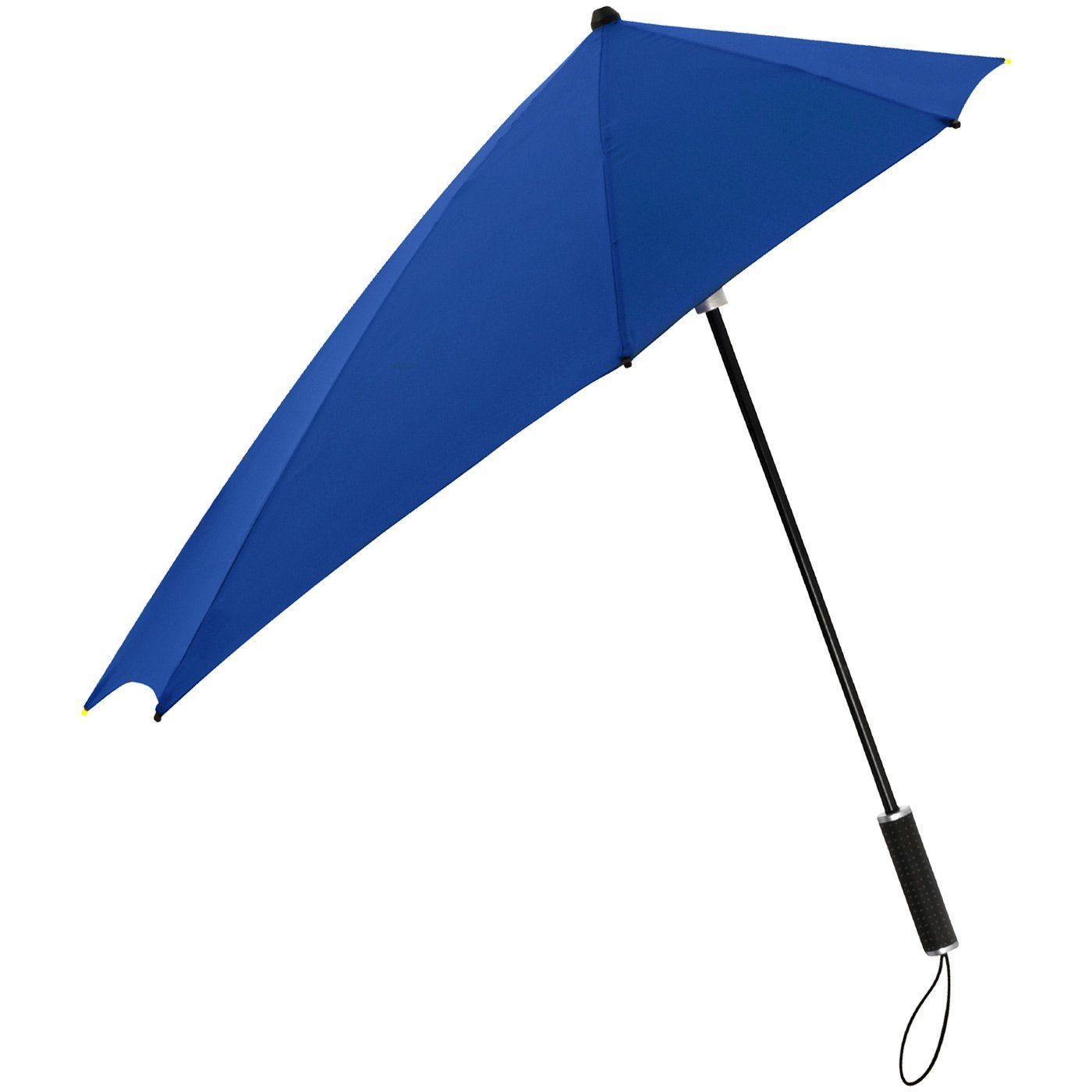 Schirm sich Stockregenschirm Form seine hält durch in aus bis der besondere Wind, Regenschirm, den navy Impliva 100 zu aerodynamischer km/h dreht STORMaxi Sturmschirm