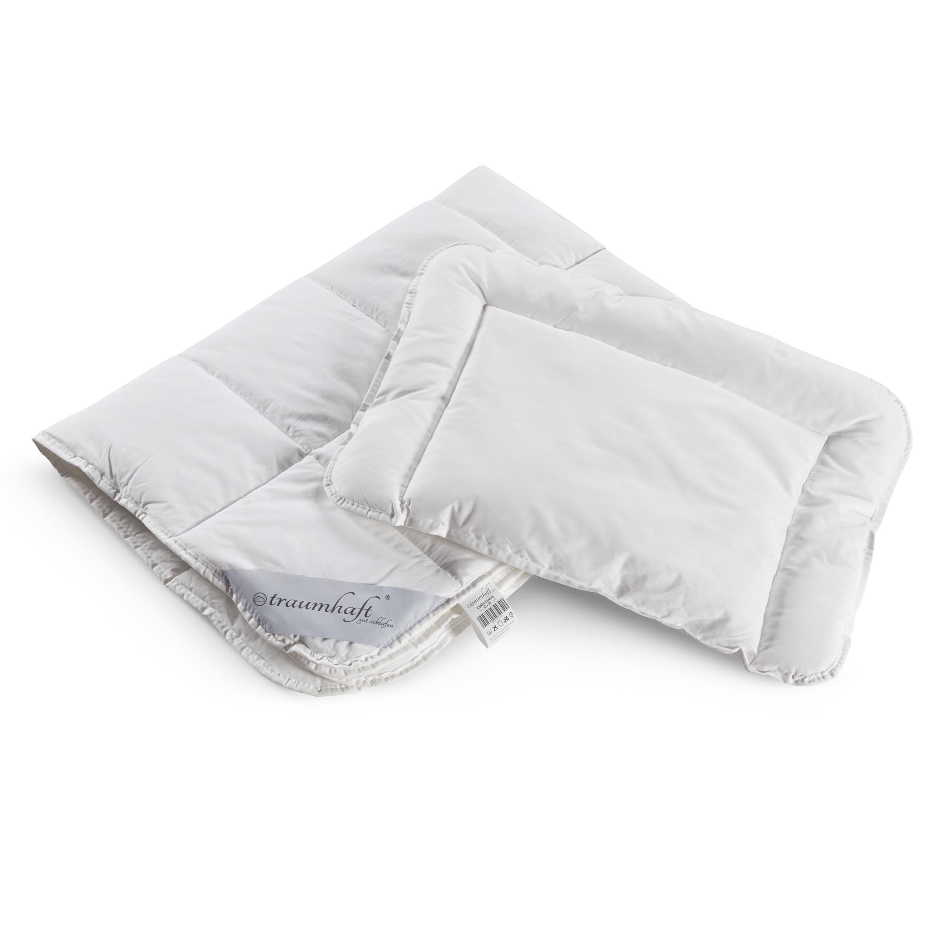 Betten-ABC Bettdecke + Kopfkissen für Babys- und Kinder mit Karo-Steppung, günstig online kaufen