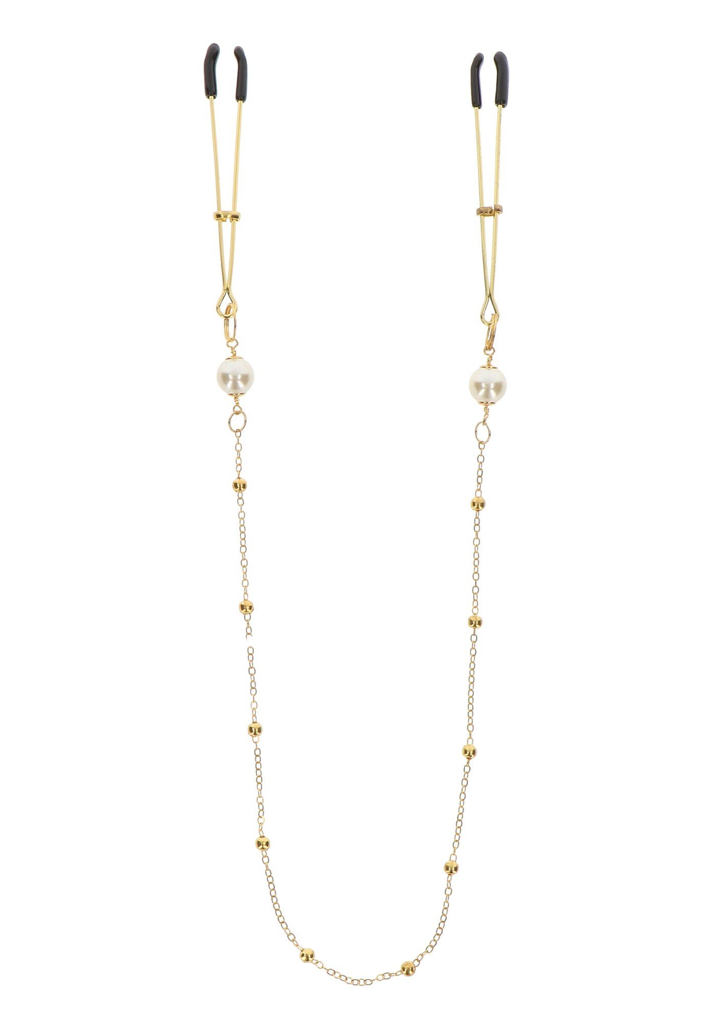 Nippelklemmen gold - Pearl Deluxe Nippelklemmen & mit Taboom Chain Tweezers Perlen