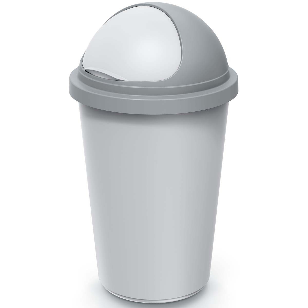 monzana Mülleimer, Küche 50L mit Schiebedeckel 100% Recycelter Kunststoff Abfalleimer