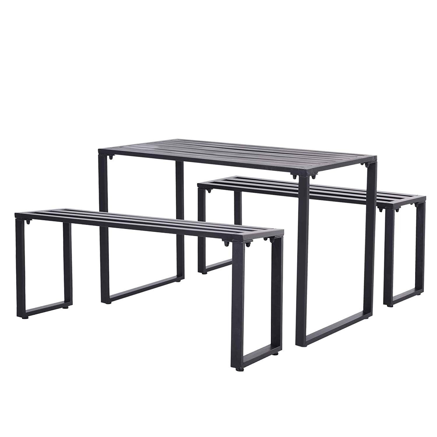 Outsunny Sitzgruppe Gartengarnitur als 3-teiliges Set