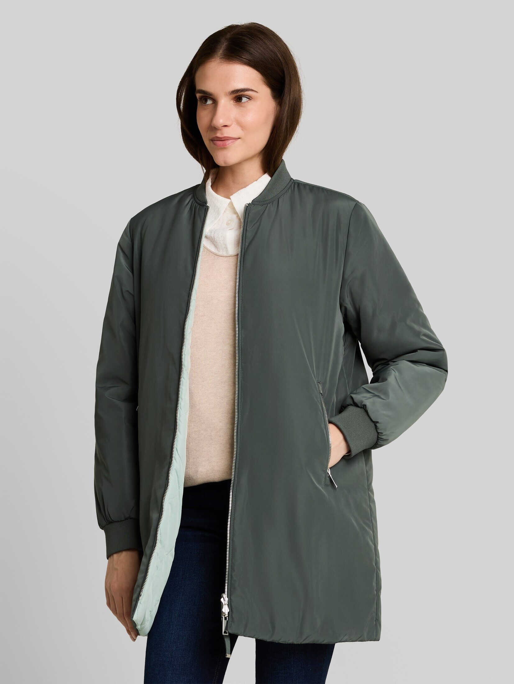 TOM TAILOR Steppmantel Jacken 2-in-1 Wendejacke mit Bomberkragen