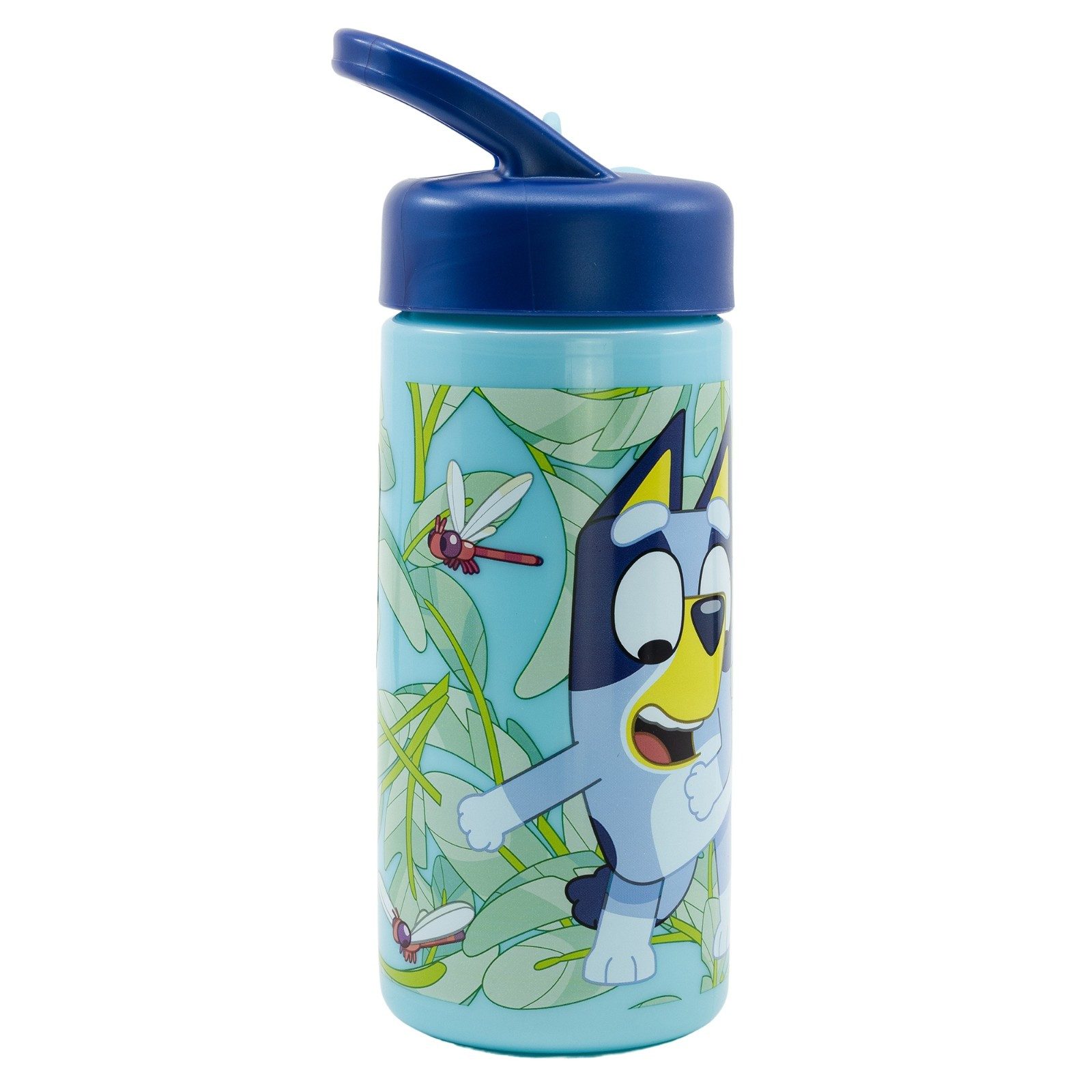 Bluey Lunchbox Bluey Bingo Kinder 4 teiliges Set Brotdose Trinkflasche Besteck, (2-tlg., Spar-Set), 410 ml
