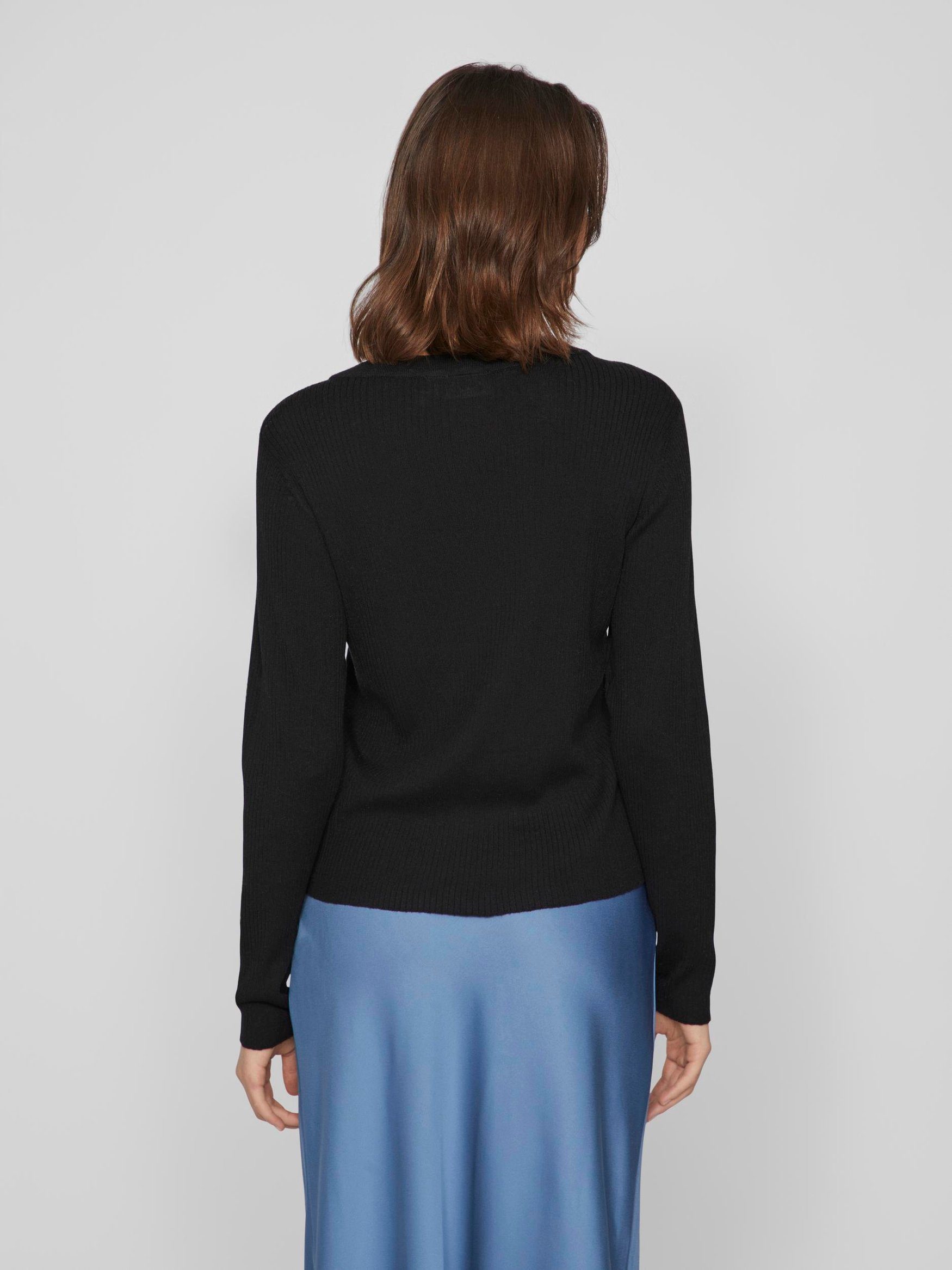 Vila Strickpullover Gerippt Longsleeve Feinstrick VIABELLA VIABELLA RIB L/S günstig online kaufen