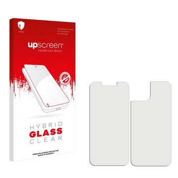 upscreen flexible Panzerglasfolie für Apple iPhone 13 (Display+Rückseite), Displayschutzglas, Schutzglas Glasfolie klar