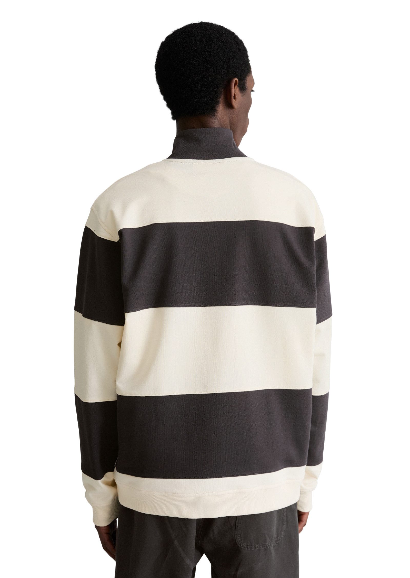 Marc O'Polo DENIM Sweatshirt mit Cut-&-Sew-Blockstreifen