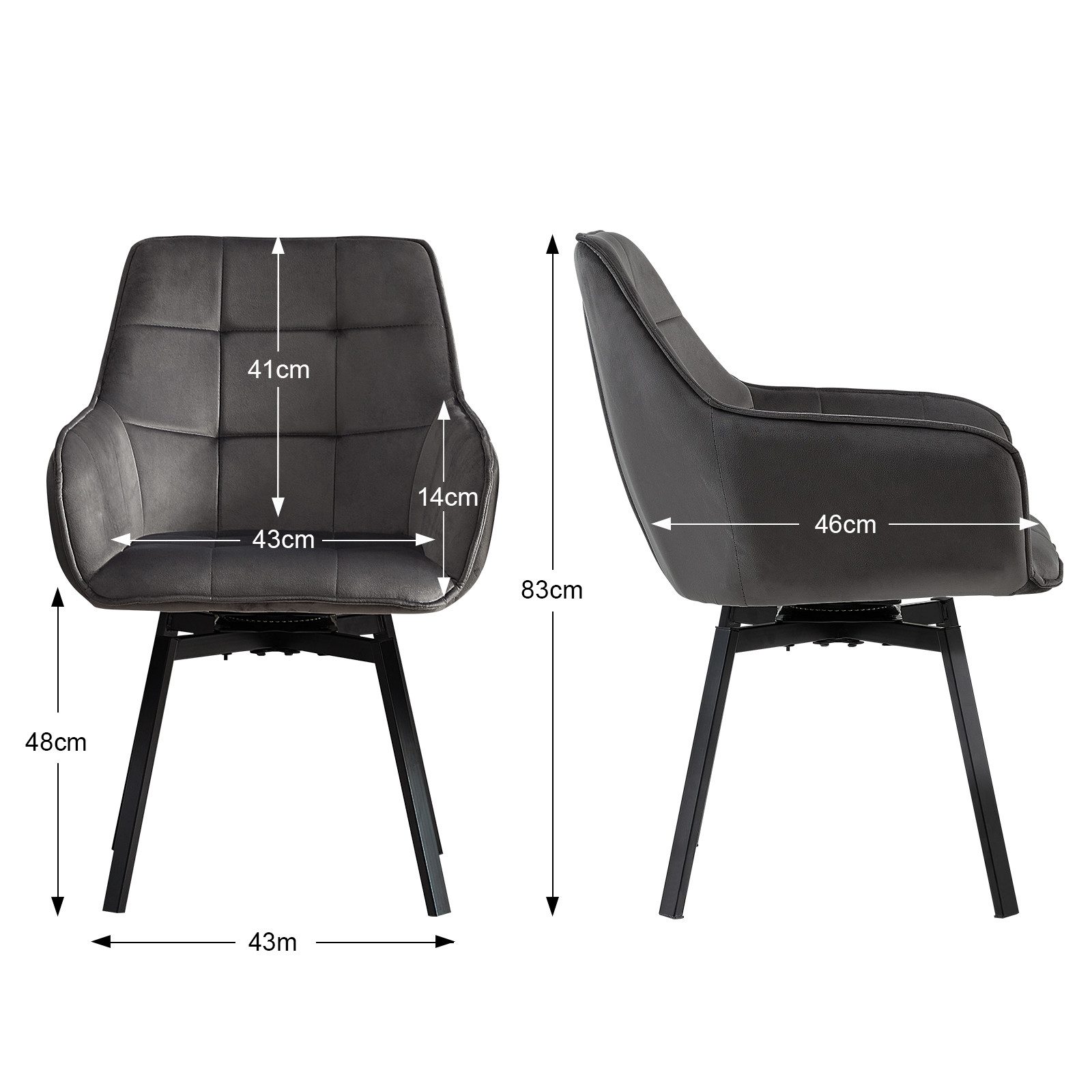 Ofcasa Esszimmerstuhl Drehstuhl (2er Set, 1 günstig online kaufen
