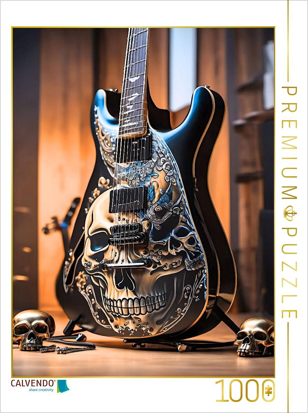 CALVENDO Puzzle CALVENDO Puzzle Gitarre mit Totenköpfen, 1000 Teile Lege-Gr günstig online kaufen