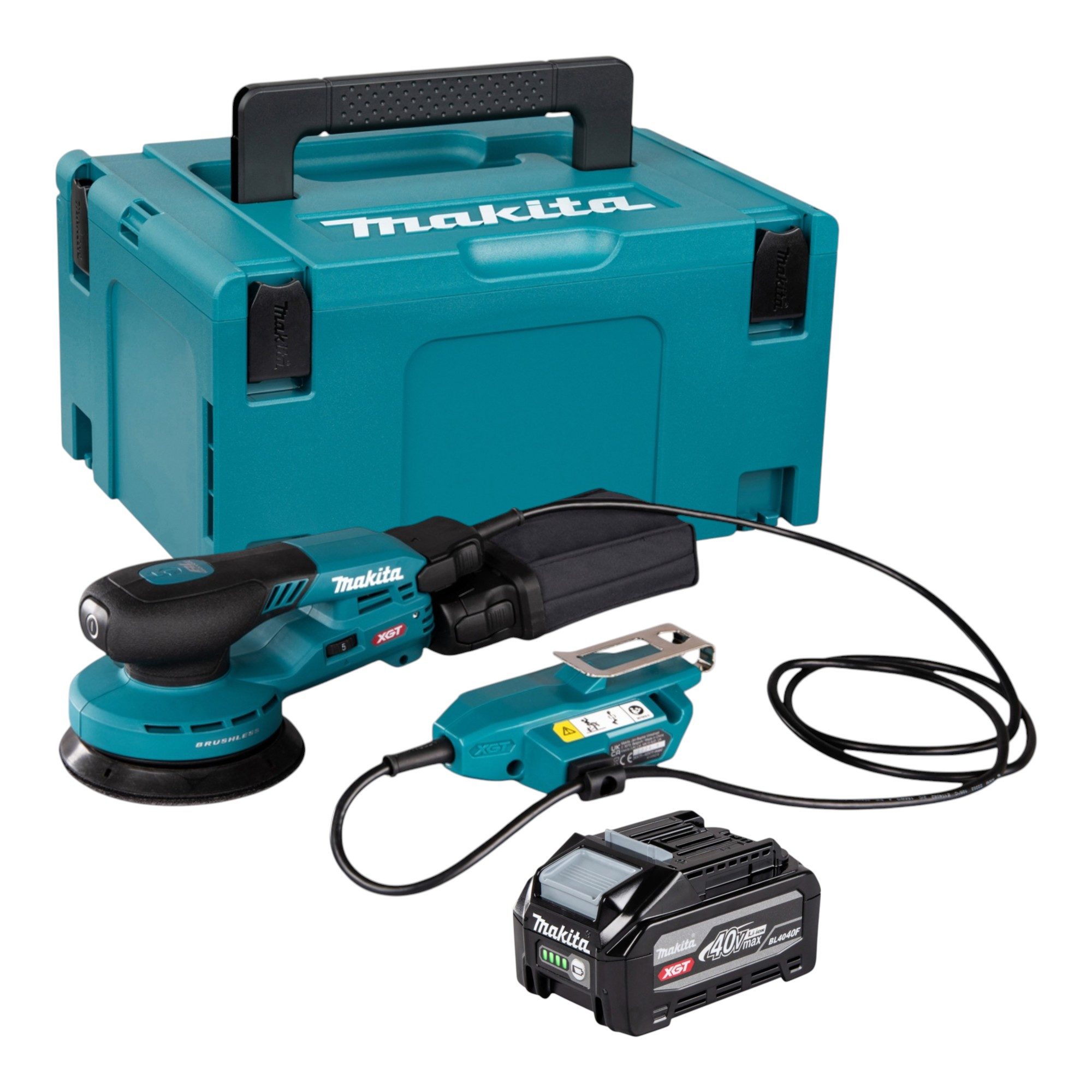 Makita Akku-Exzenterschleifer BO 001 CGU101 40 V 125 mm + 1x Akku 4,0 Ah + Makpac - ohne Ladegerät