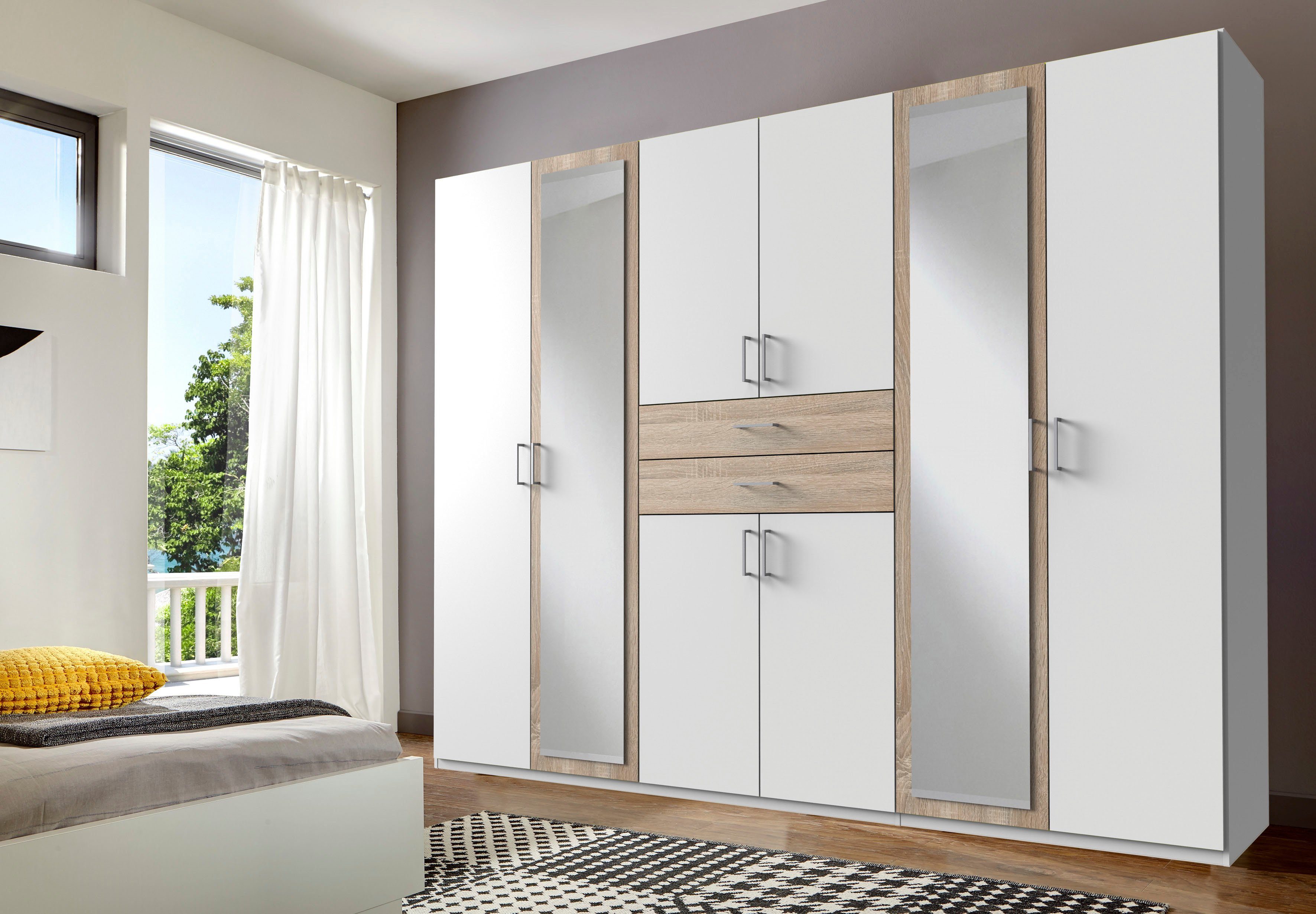 Wimex Kleiderschrank Diver Drehtürenschrank mit Spiegel, in der Breite 270cm Bestseller Schlafzimmerschrank wahlweise 3 Innenausstattungen – Bild 2 von 5