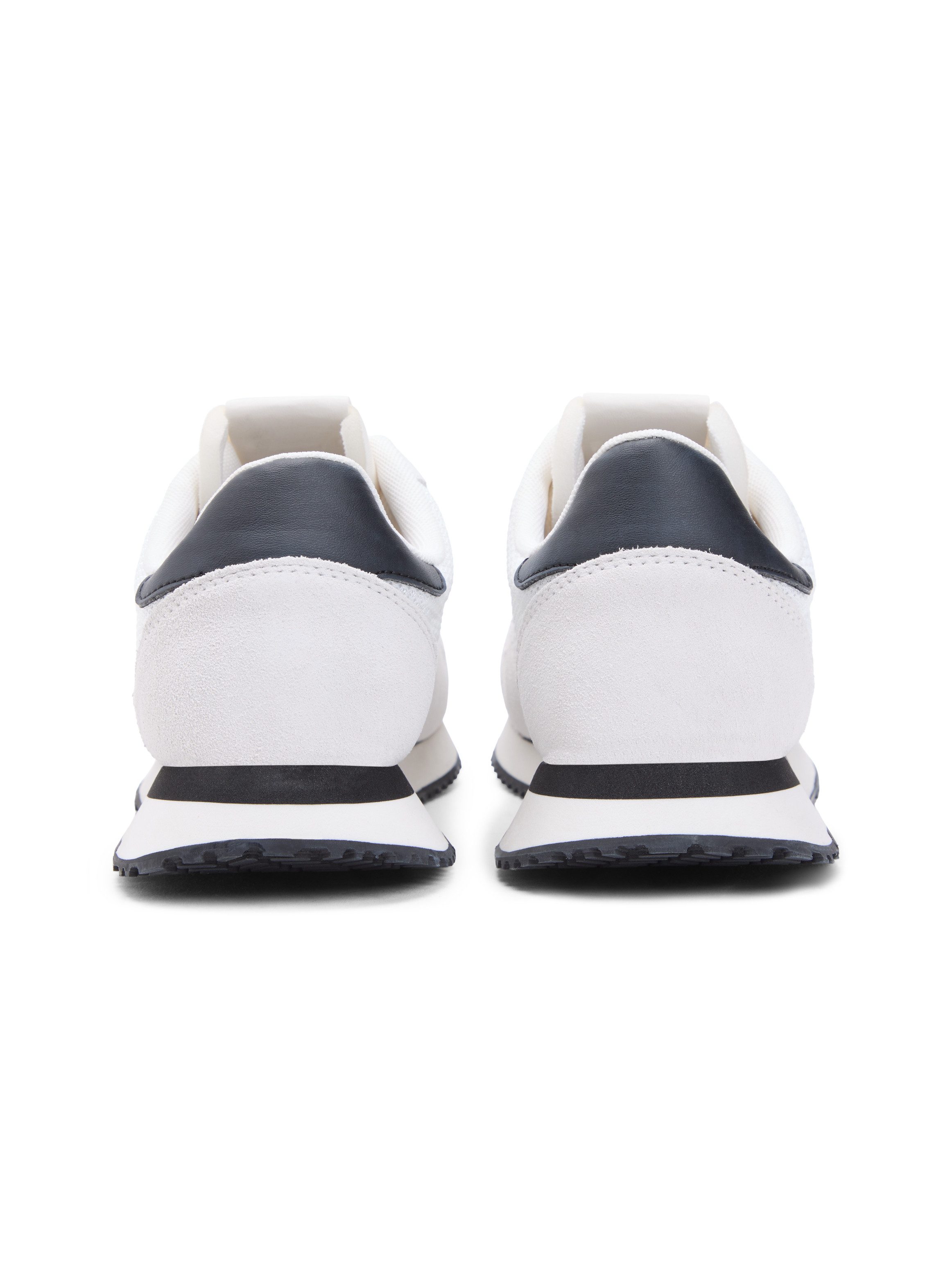 Tommy Jeans TJM EVA RUNNER LEATHER Sneaker Freizeitschuh, Halbschuh, Schnürschuh mit seitlicher Logoflagge