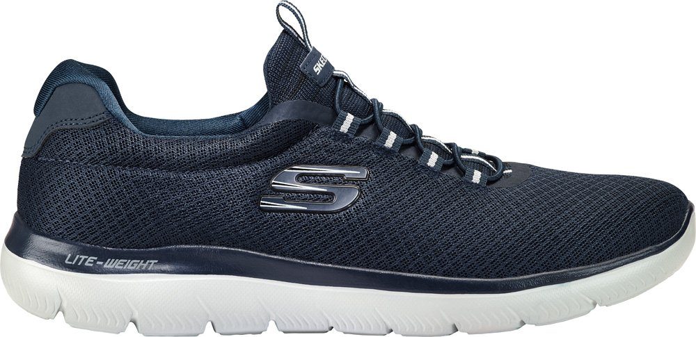 Skechers Slip-On Sneaker aus Flachstrick-Mesh mit bequemer Memory-Foam-Innensohle