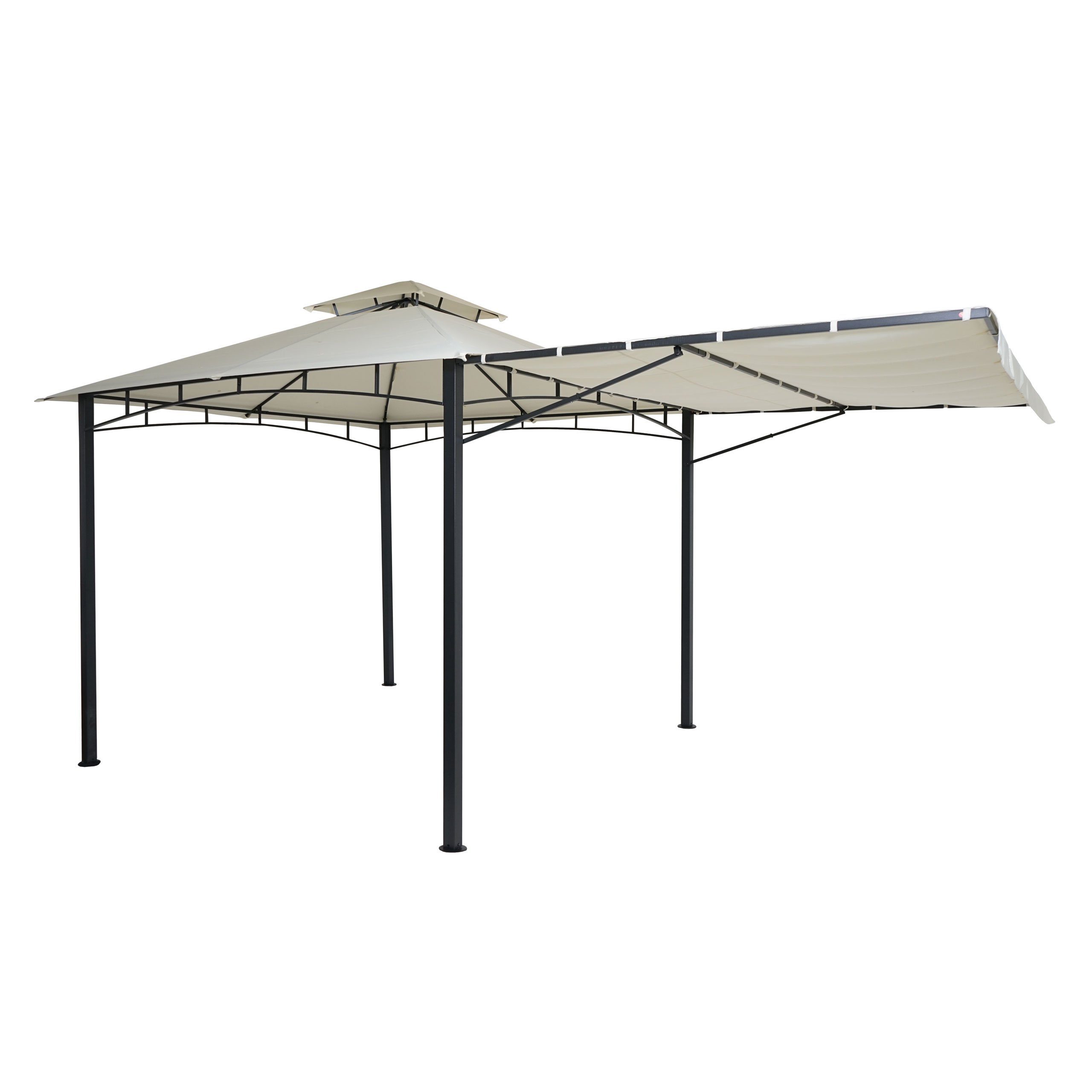 MCW Pergola MCW-F94, Bewegliche Seitenwand, Mit Wasserablaufösen