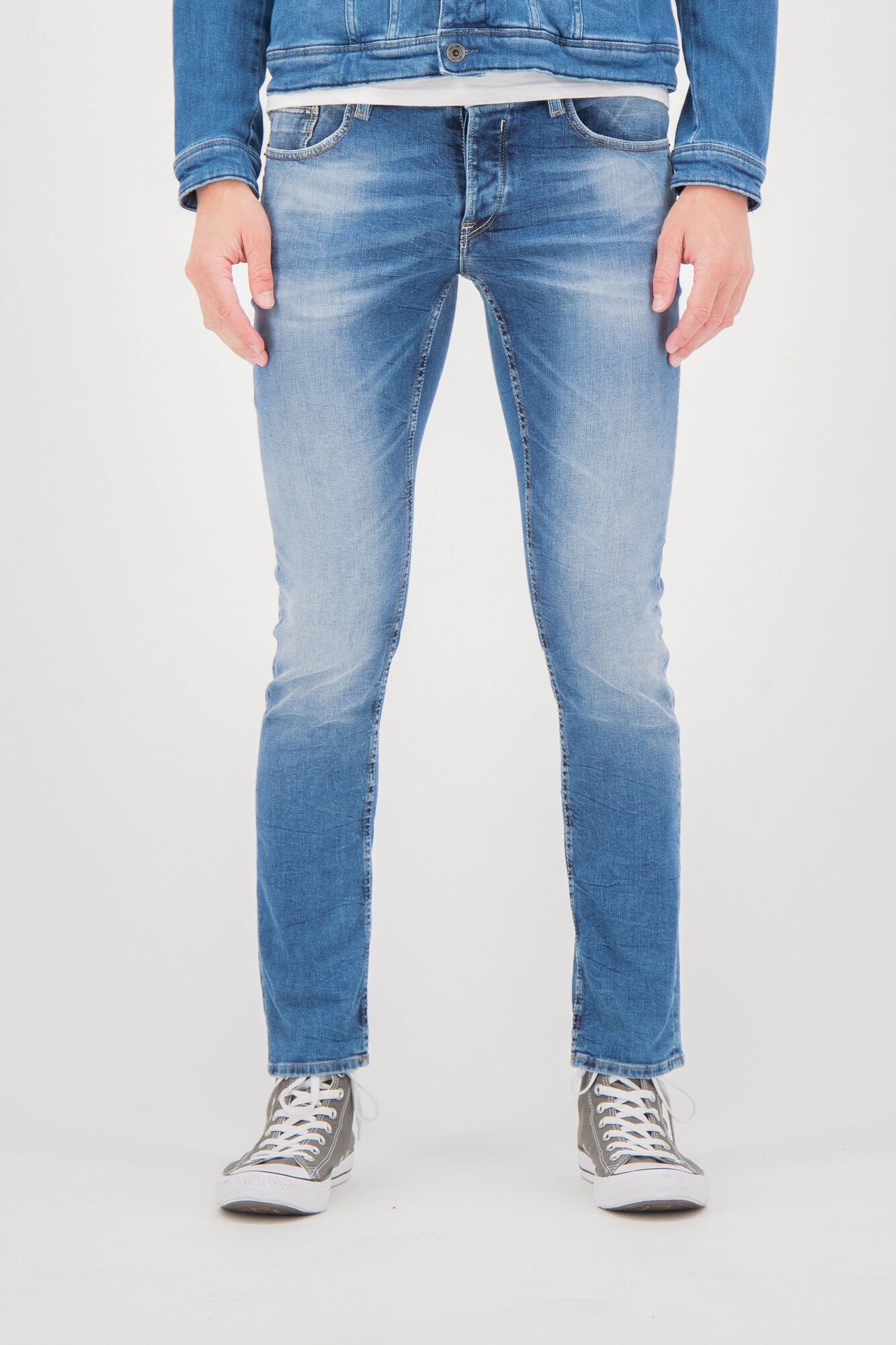 GARCIA JEANS 5-Pocket-Jeans GARCIA SAVIO blue vintage used 630.5763 - Motion Denim