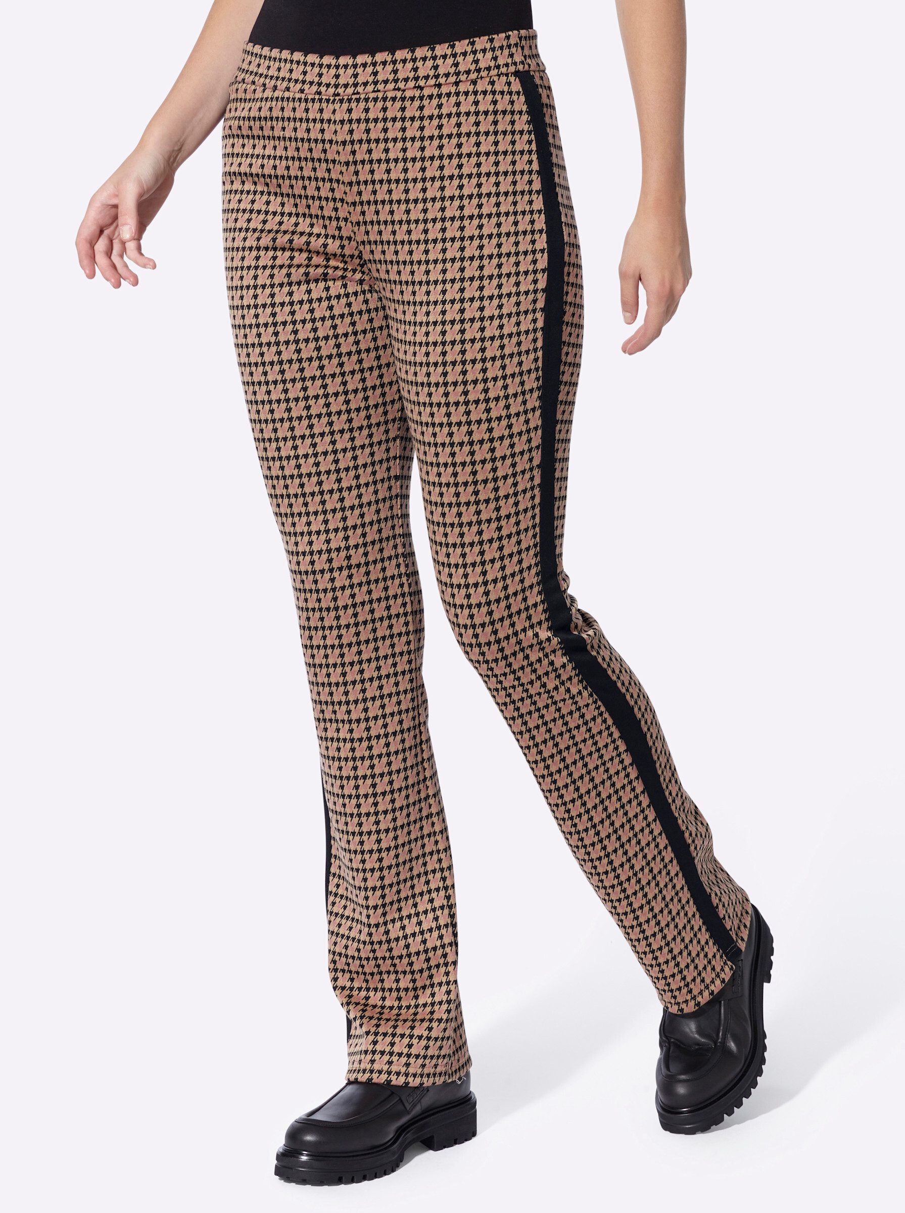 heine Jerseyhose Jacquard-Hose normal