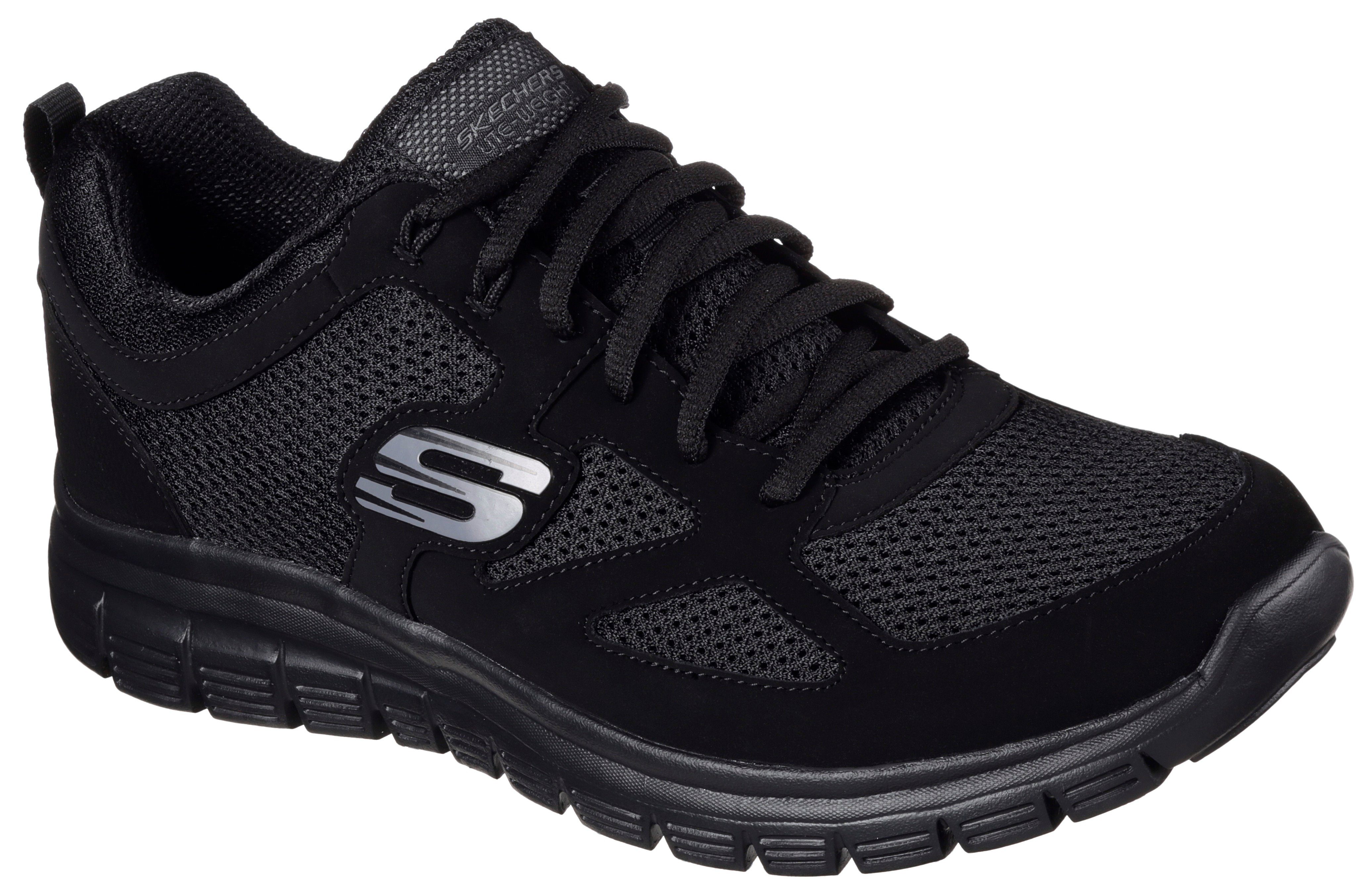 Skechers im black/black BURNS-AGOURA monochromen Look Sneaker