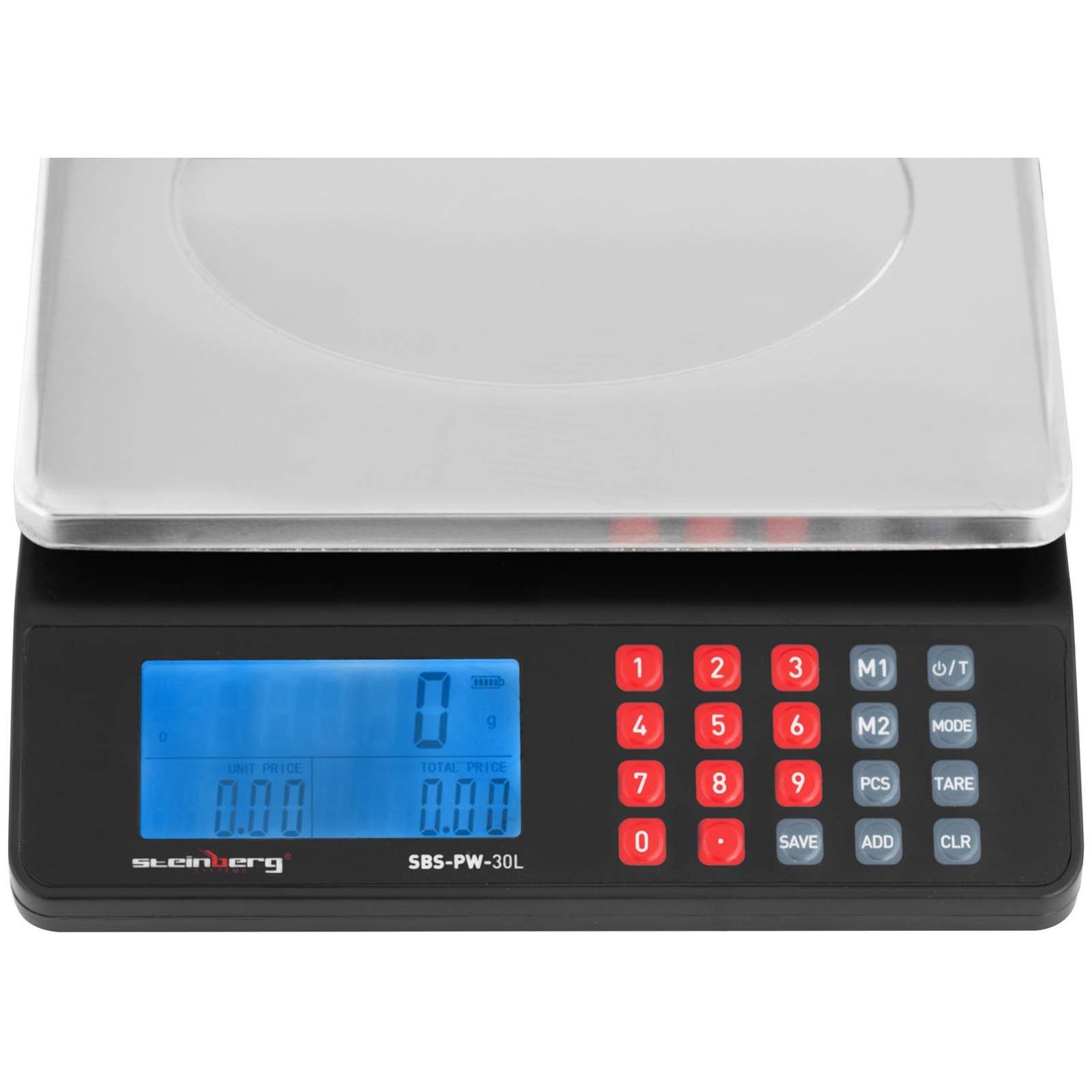Steinberg Systems Präzisionswaage Preisrechenwaage 30 kg / 1 g Kontrollwaage Ladenwaage Marktwaage 2 LCD – Bild 2 von 5