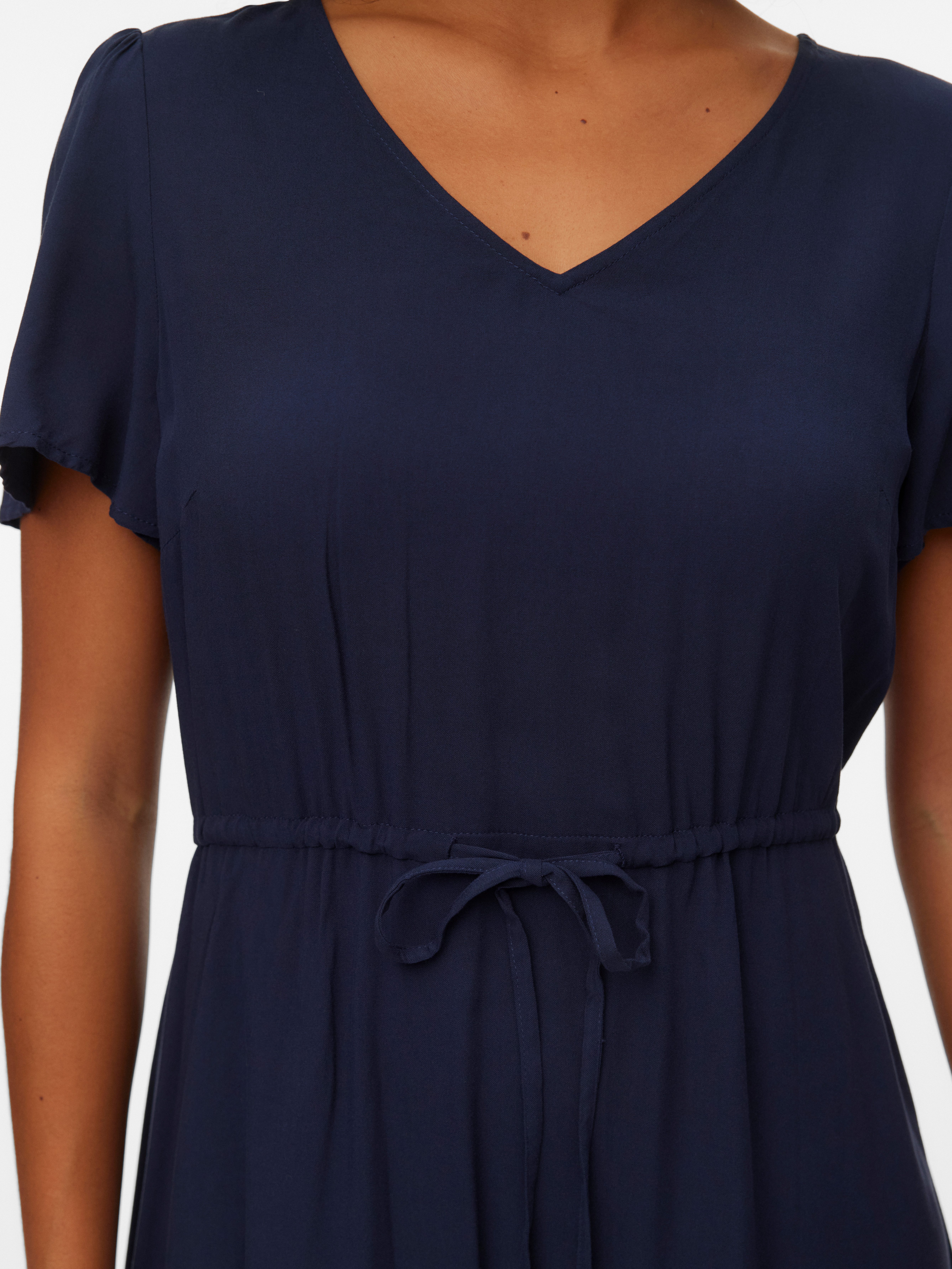 Vero Moda Minikleid VMEASY JOY SS SHORT DRESS WVN GA Viskose, regular fit