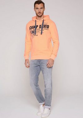 CAMP DAVID Kapuzensweatshirt mit Schriftzügen